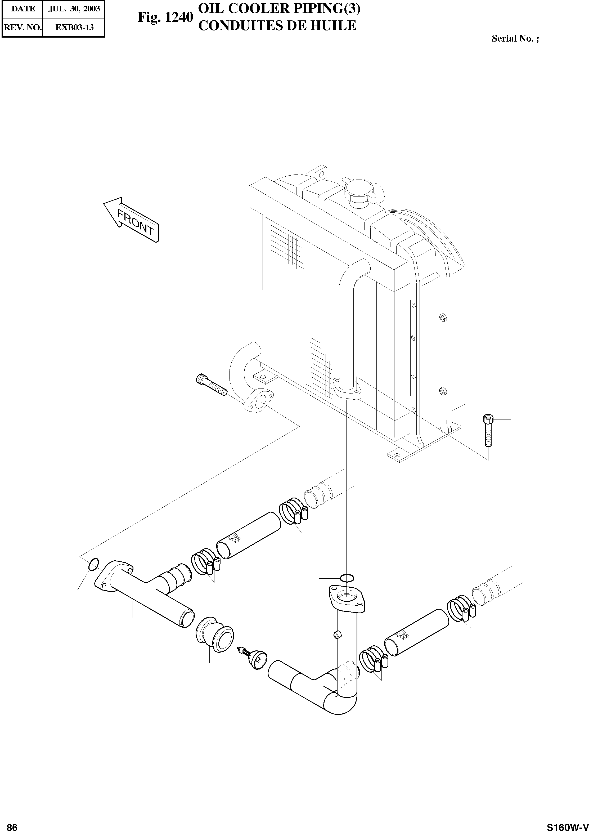 Other: DOOSAN-DAEWOO / SOLAR 160W-V(S160W-V) / OIL COOLER PIPING(3)(1240 : 1240)