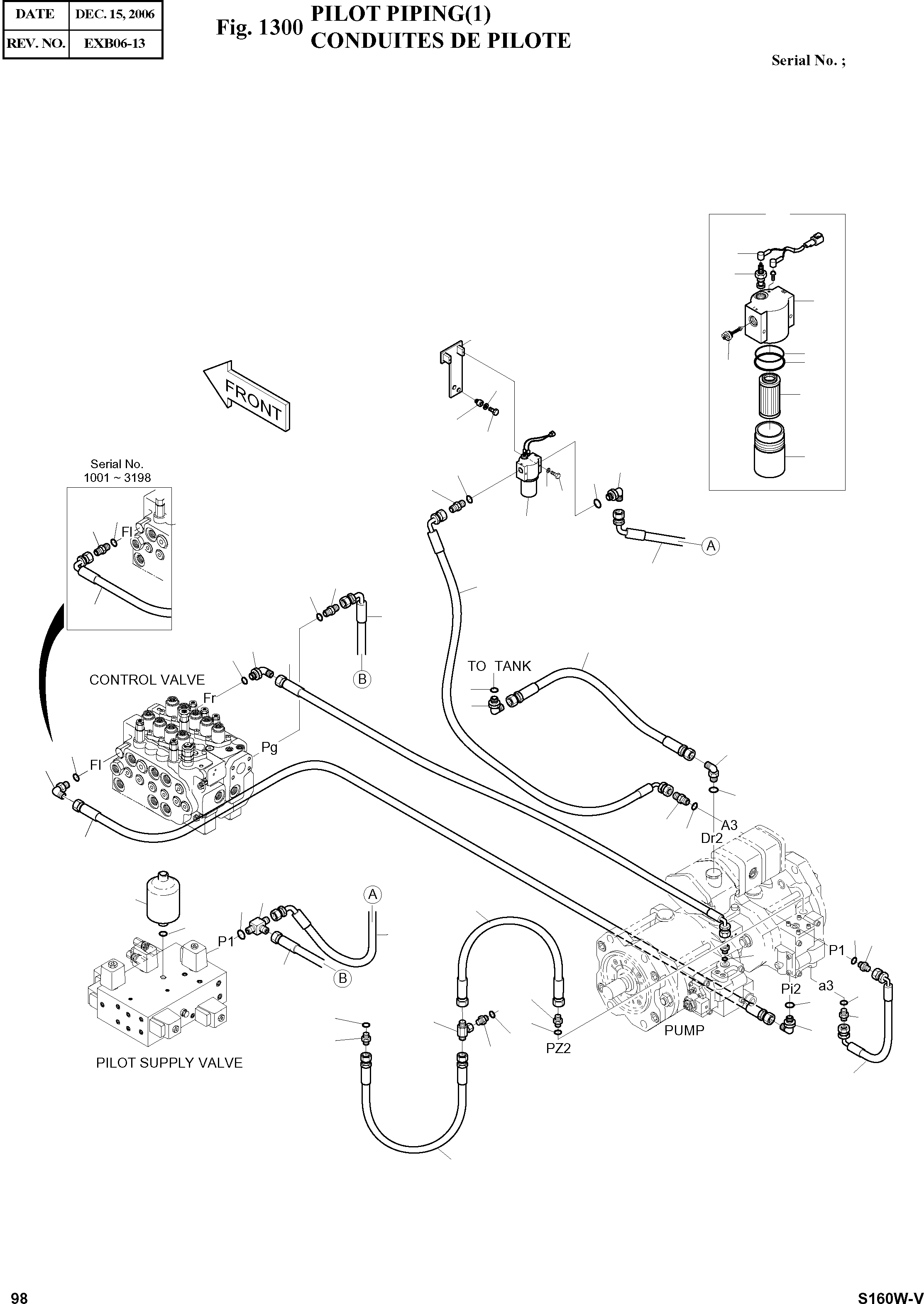 Other: DOOSAN-DAEWOO / SOLAR 160W-V(S160W-V) / PILOT PIPING(1)(1300 : 1300)