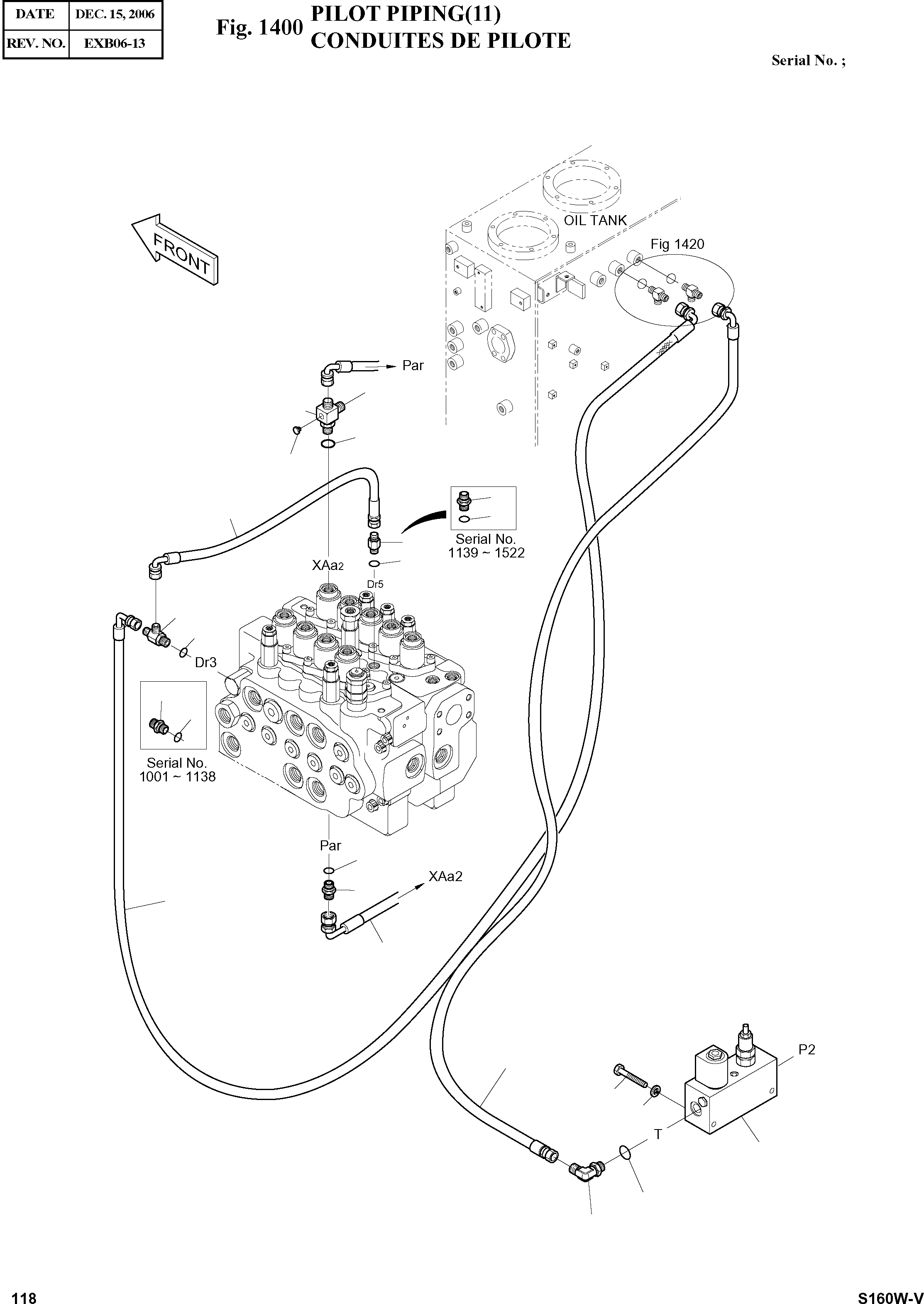 Other: DOOSAN-DAEWOO / SOLAR 160W-V(S160W-V) / PILOT PIPING(11)(1400 : 1400)