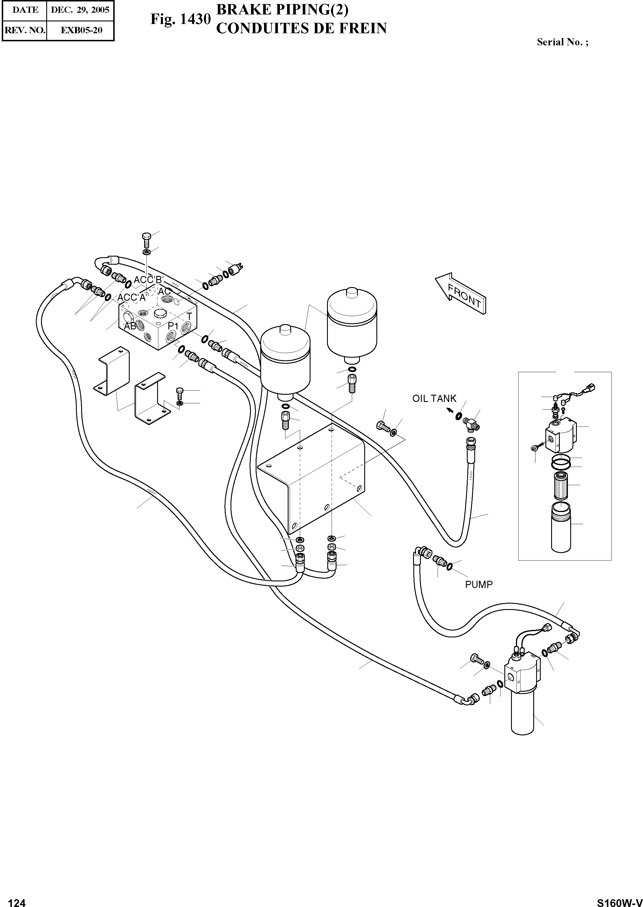 Other: DOOSAN-DAEWOO / SOLAR 160W-V(S160W-V) / BRAKE PIPING(2)(1430 : 1430)
