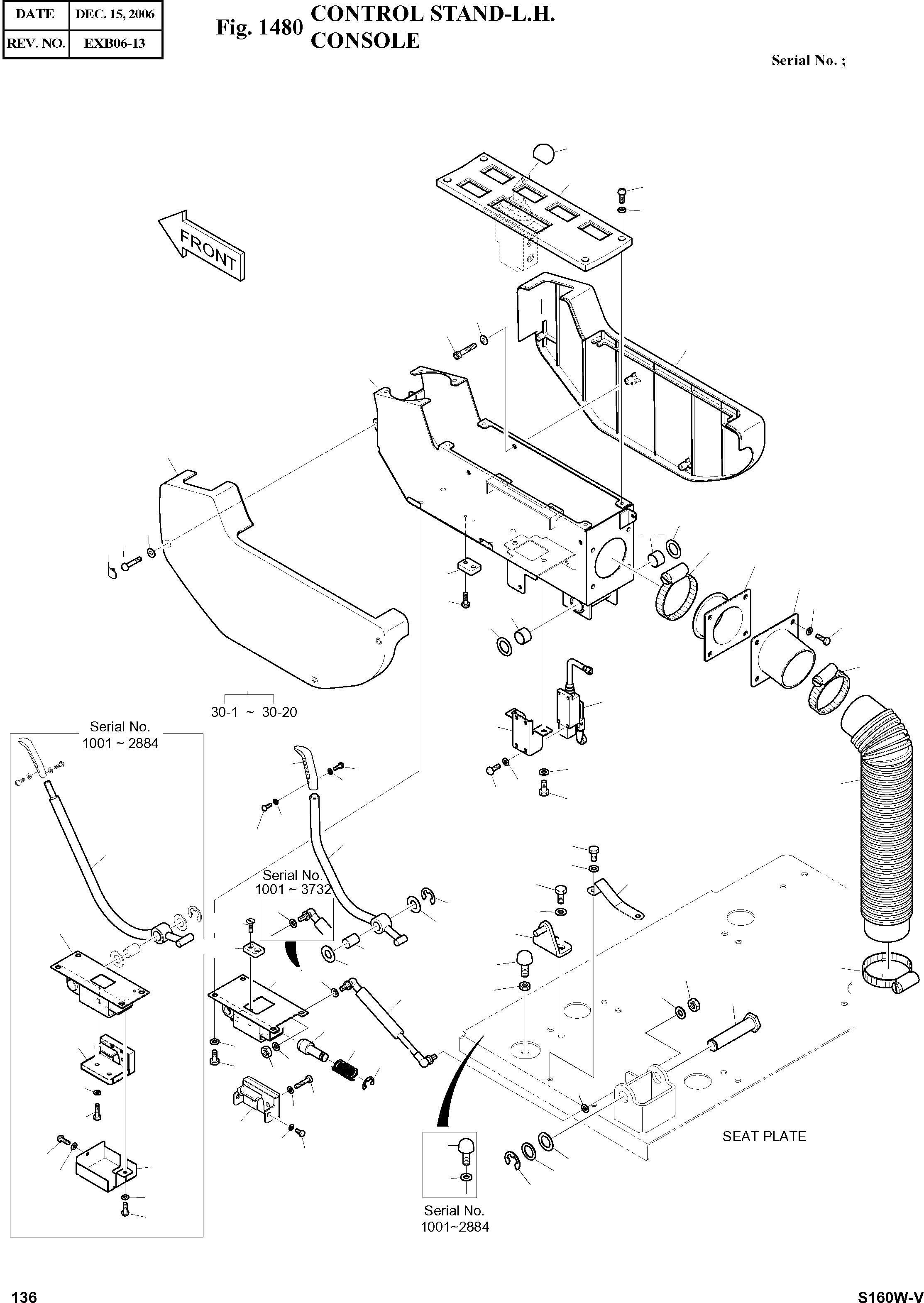 Other: DOOSAN-DAEWOO / SOLAR 160W-V(S160W-V) / CONTROL STAND-L.H.(1480 : 1480)