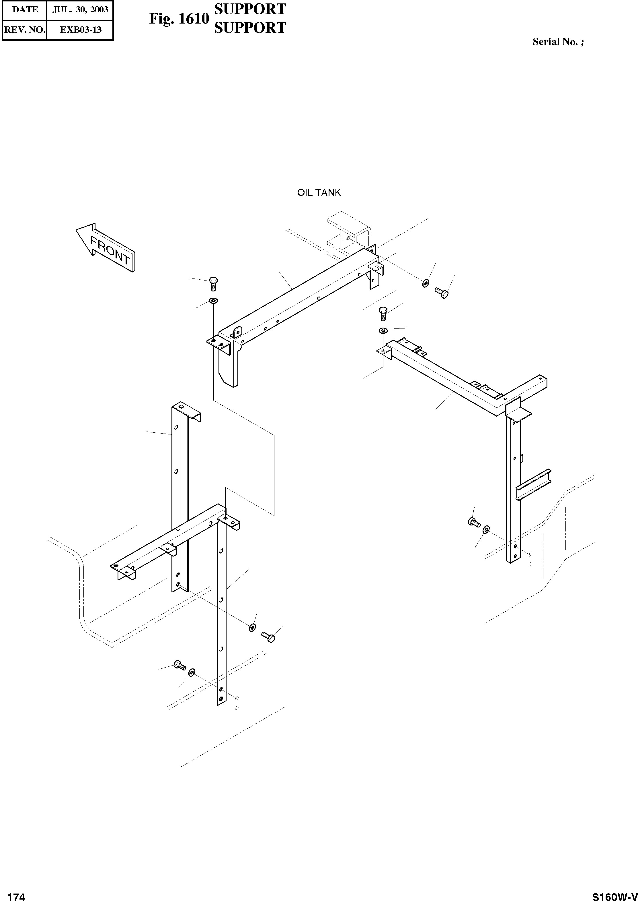 Other: DOOSAN-DAEWOO / SOLAR 160W-V(S160W-V) / SUPPORT(1610 : 1610)