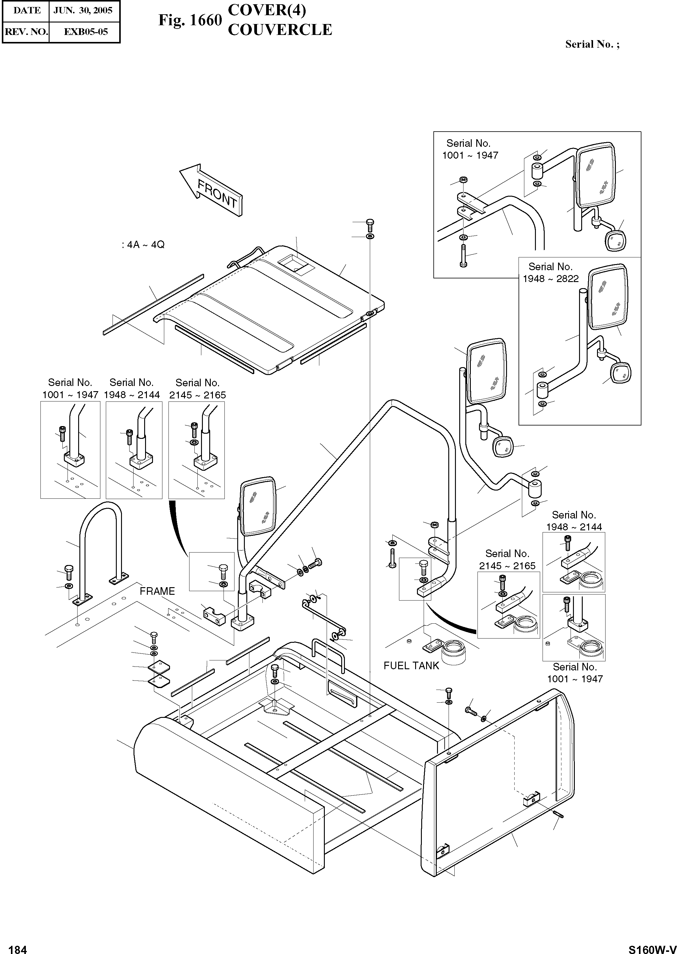 Other: DOOSAN-DAEWOO / SOLAR 160W-V(S160W-V) / COVER(4)(1660 : 1660)