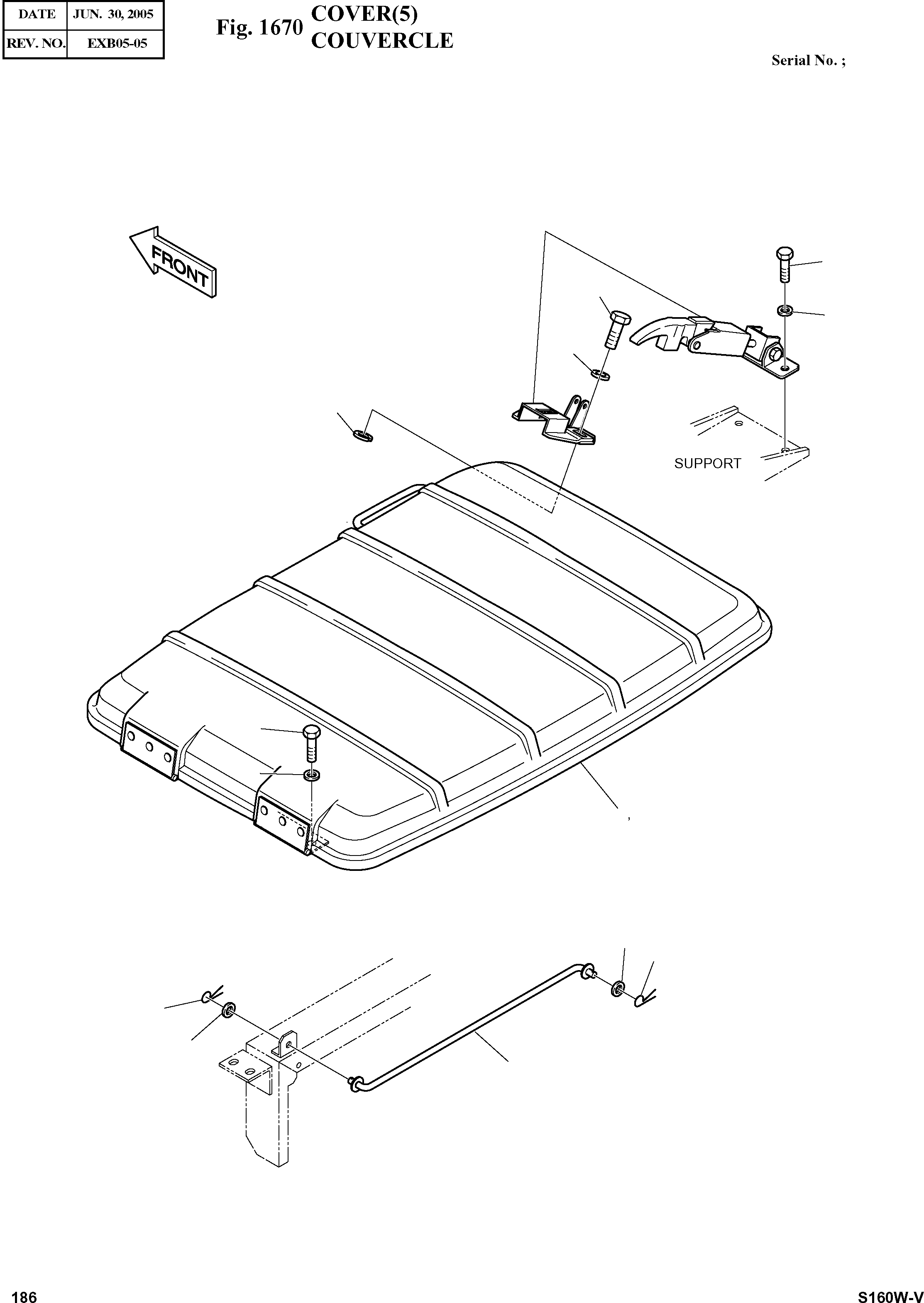 Other: DOOSAN-DAEWOO / SOLAR 160W-V(S160W-V) / COVER(5)(1670 : 1670)