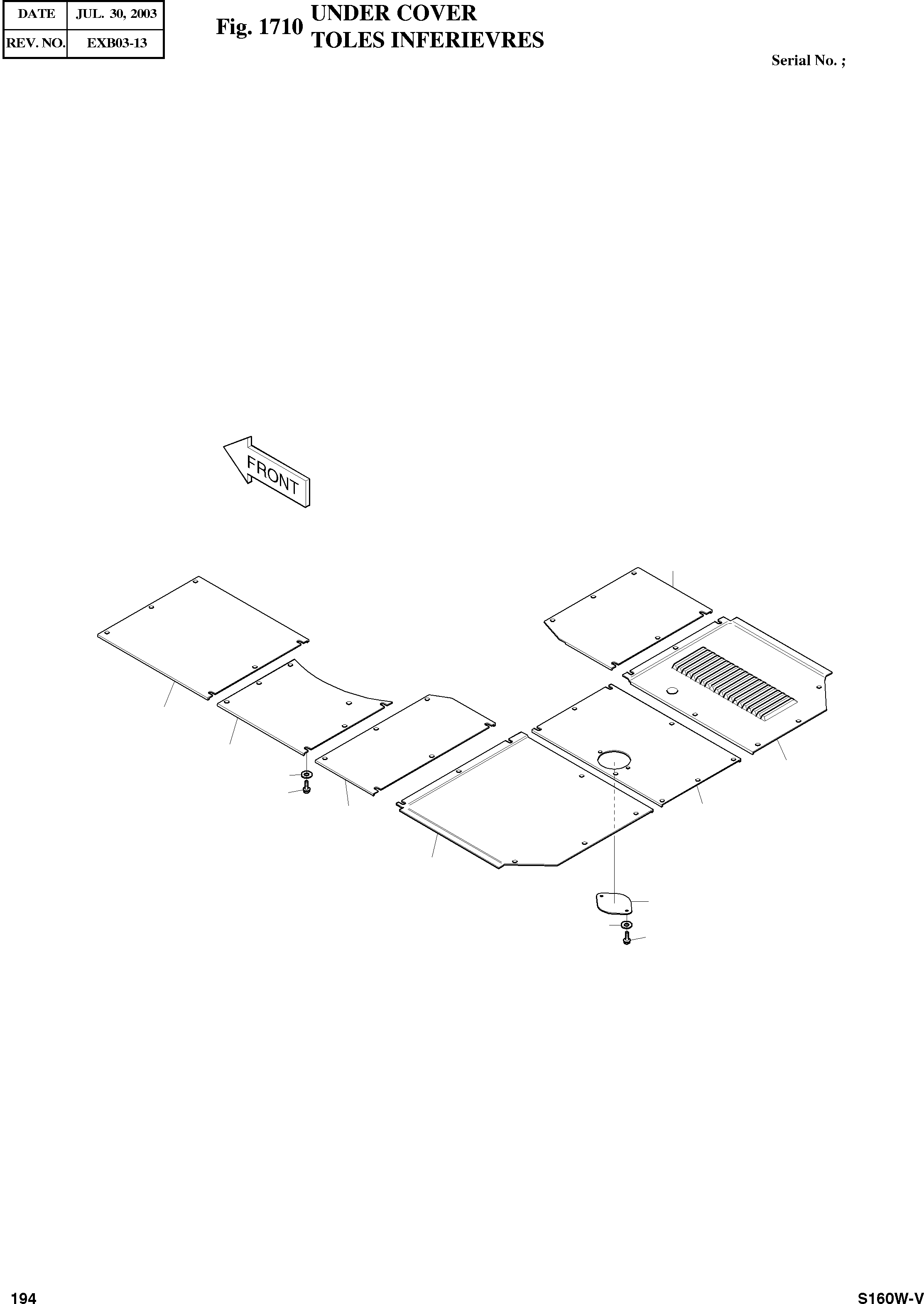 Other: DOOSAN-DAEWOO / SOLAR 160W-V(S160W-V) / UNDER COVER(1710 : 1710)