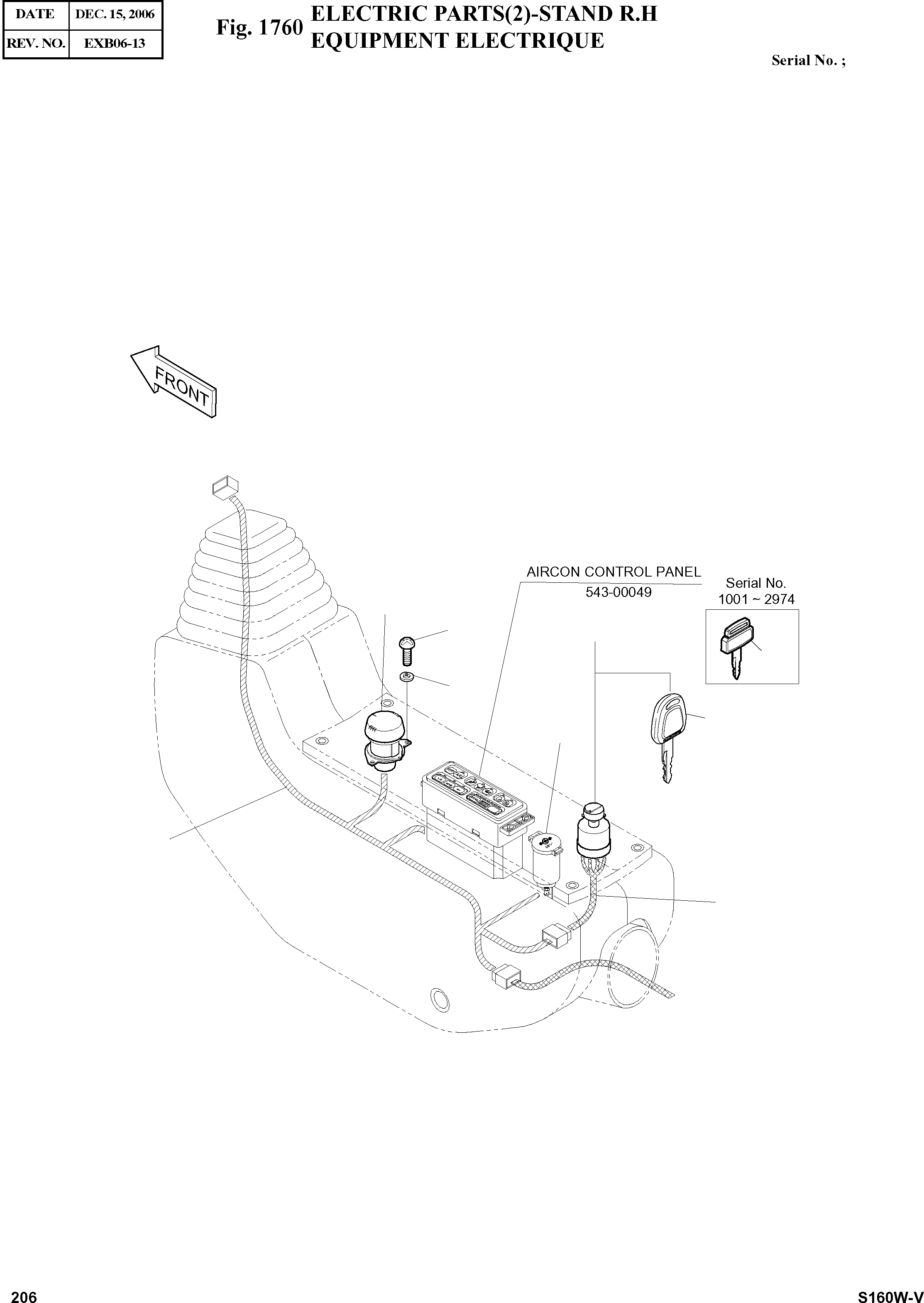 Other: DOOSAN-DAEWOO / SOLAR 160W-V(S160W-V) / ELECTRIC PARTS(2)-STAND R.H(1760 : 1760)