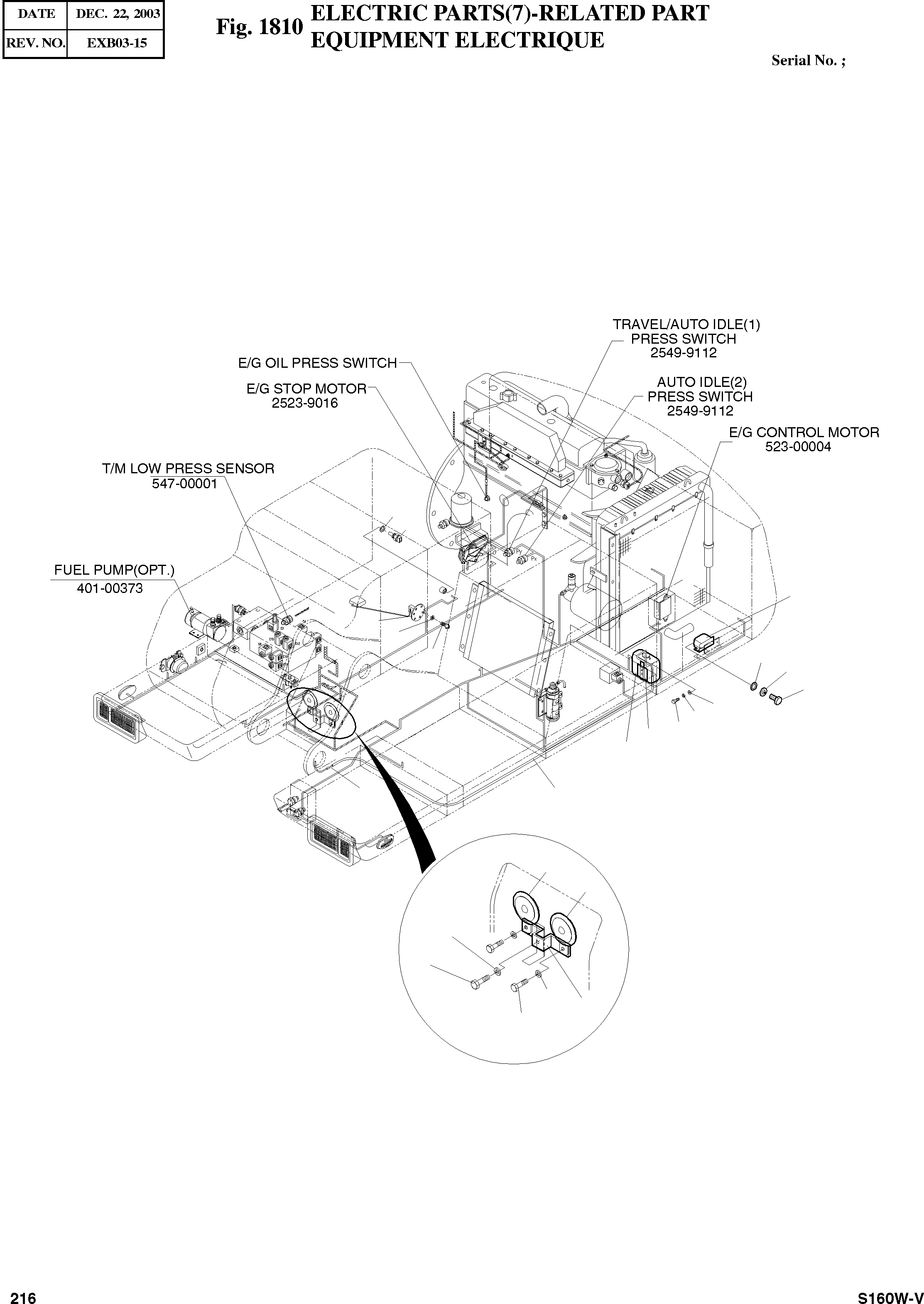 Other: DOOSAN-DAEWOO / SOLAR 160W-V(S160W-V) / ELECTRIC PARTS(7)-RELATED PART(1810 : 1810)