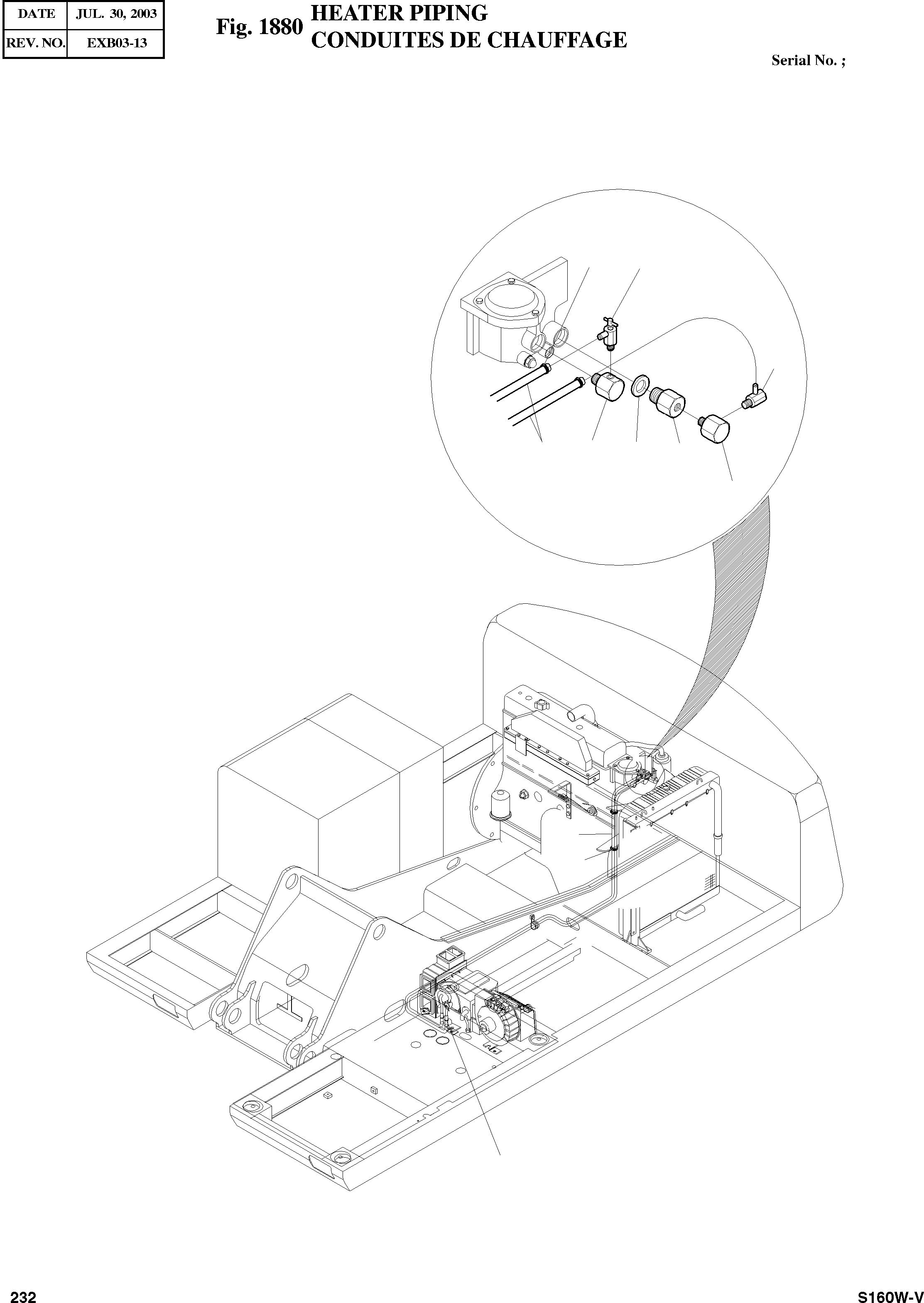Other: DOOSAN-DAEWOO / SOLAR 160W-V(S160W-V) / HEATER PIPING(1880 : 1880)