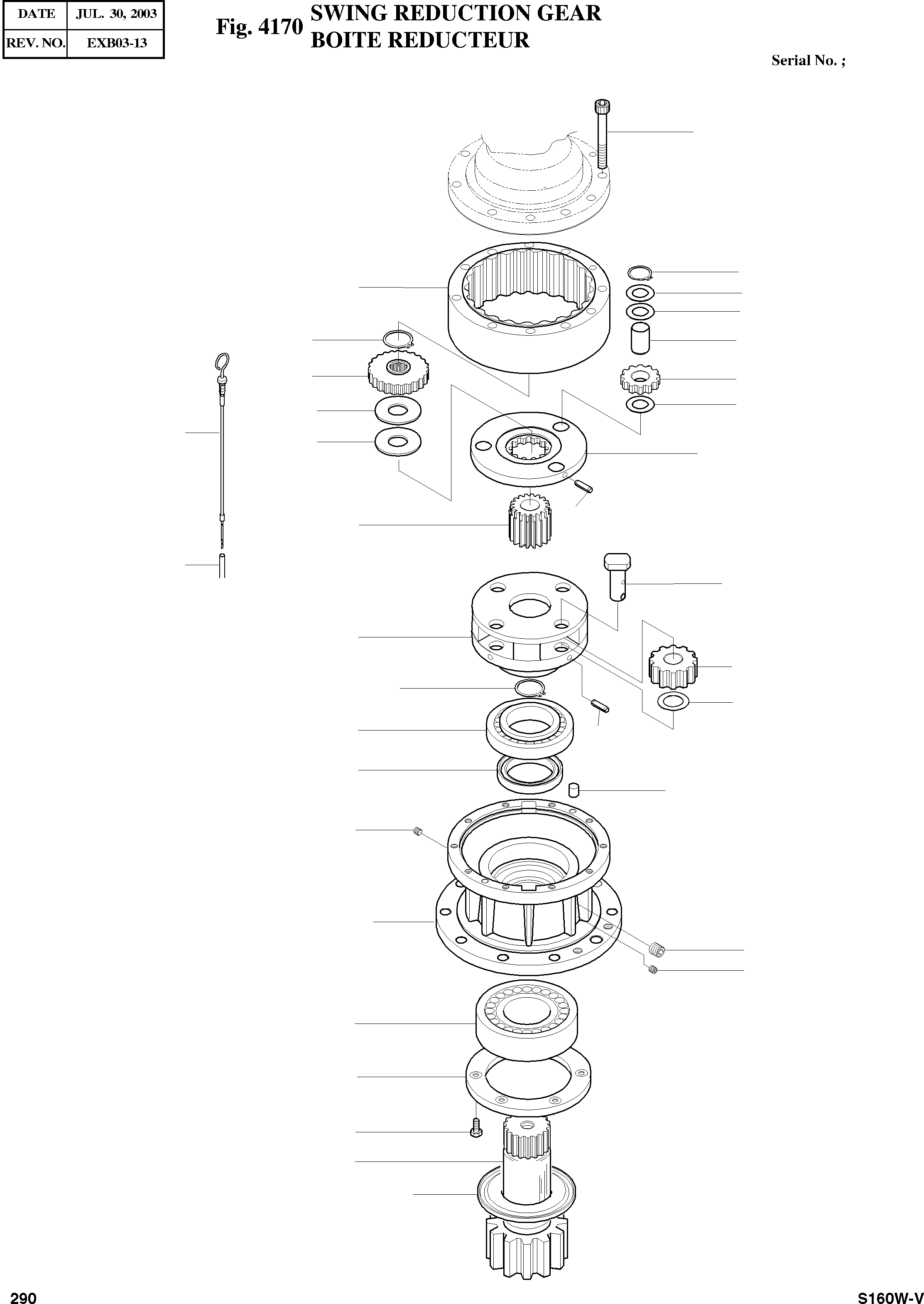 Other: DOOSAN-DAEWOO / SOLAR 160W-V(S160W-V) / SWING REDUCTION GEAR(4170 : 4170)