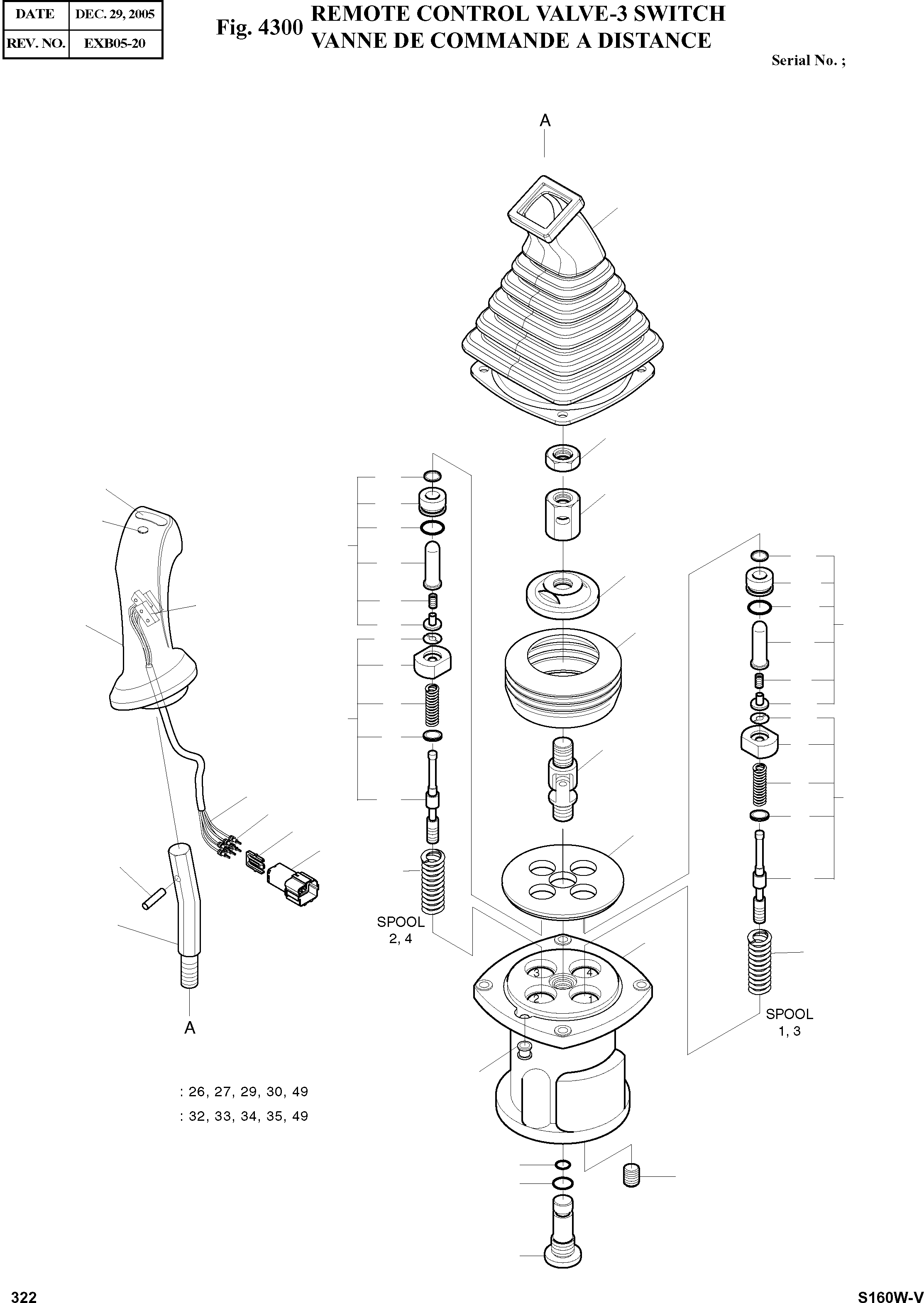 Other: DOOSAN-DAEWOO / SOLAR 160W-V(S160W-V) / REMOTE CONTROL VALVE-3 SWITCH(4300 : 4300)