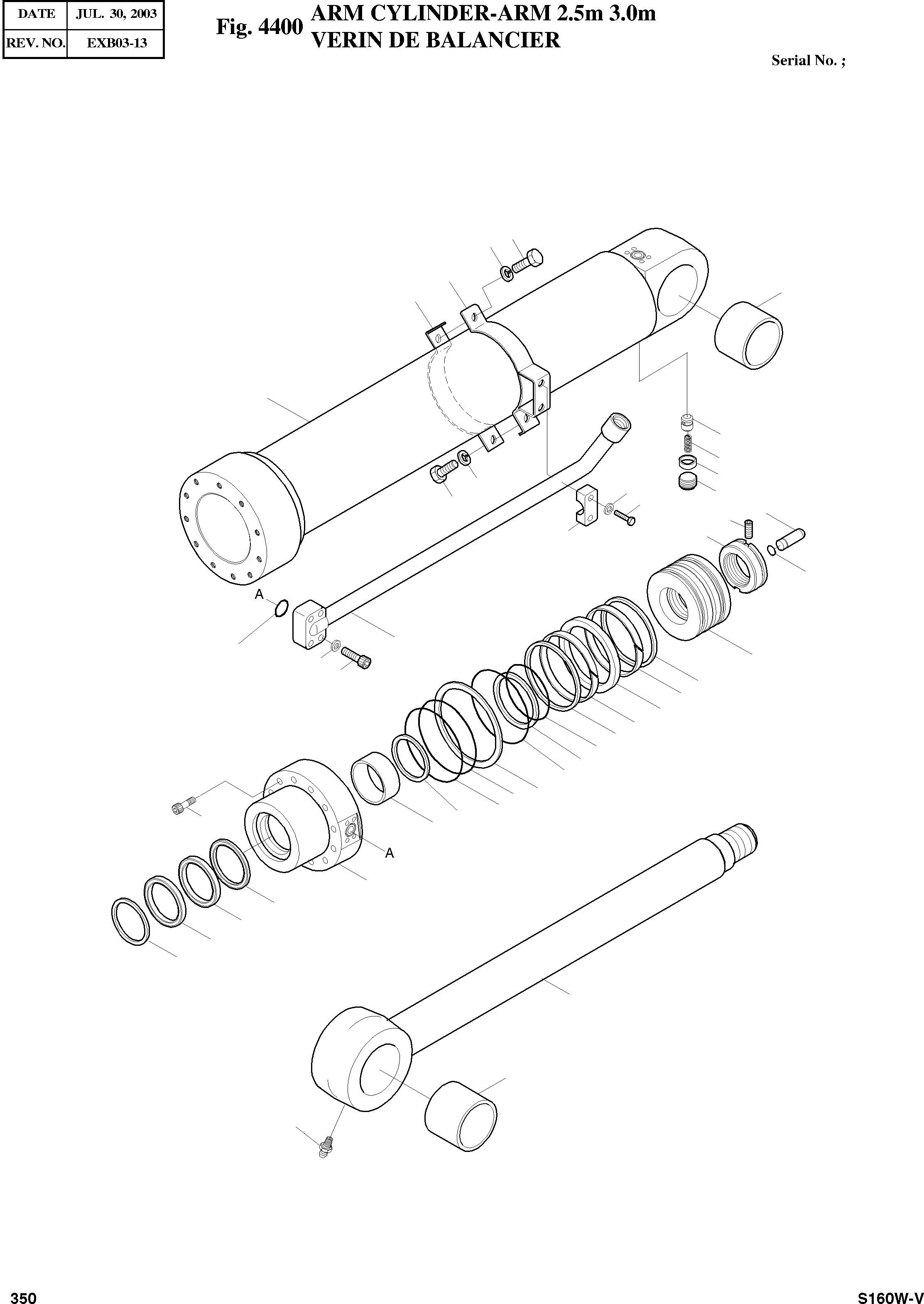 Other: DOOSAN-DAEWOO / SOLAR 160W-V(S160W-V) / ARM CYLINDER-ARM 2.5m  3.0m(4400 : 4400)