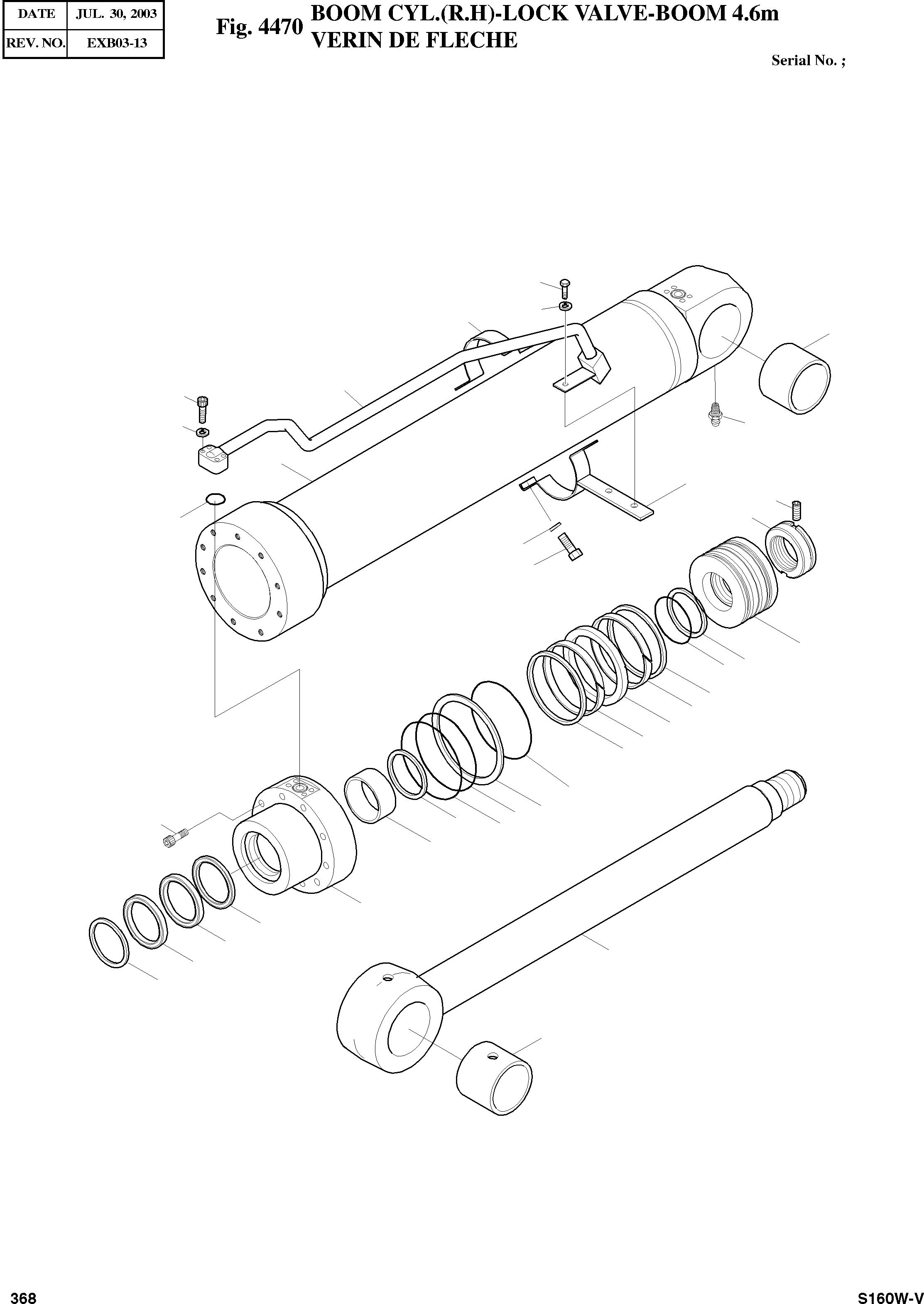 Other: DOOSAN-DAEWOO / SOLAR 160W-V(S160W-V) / BOOM CYL.(R.H)-LOCK VALVE-BOOM 4.6m(4470 : 4470)