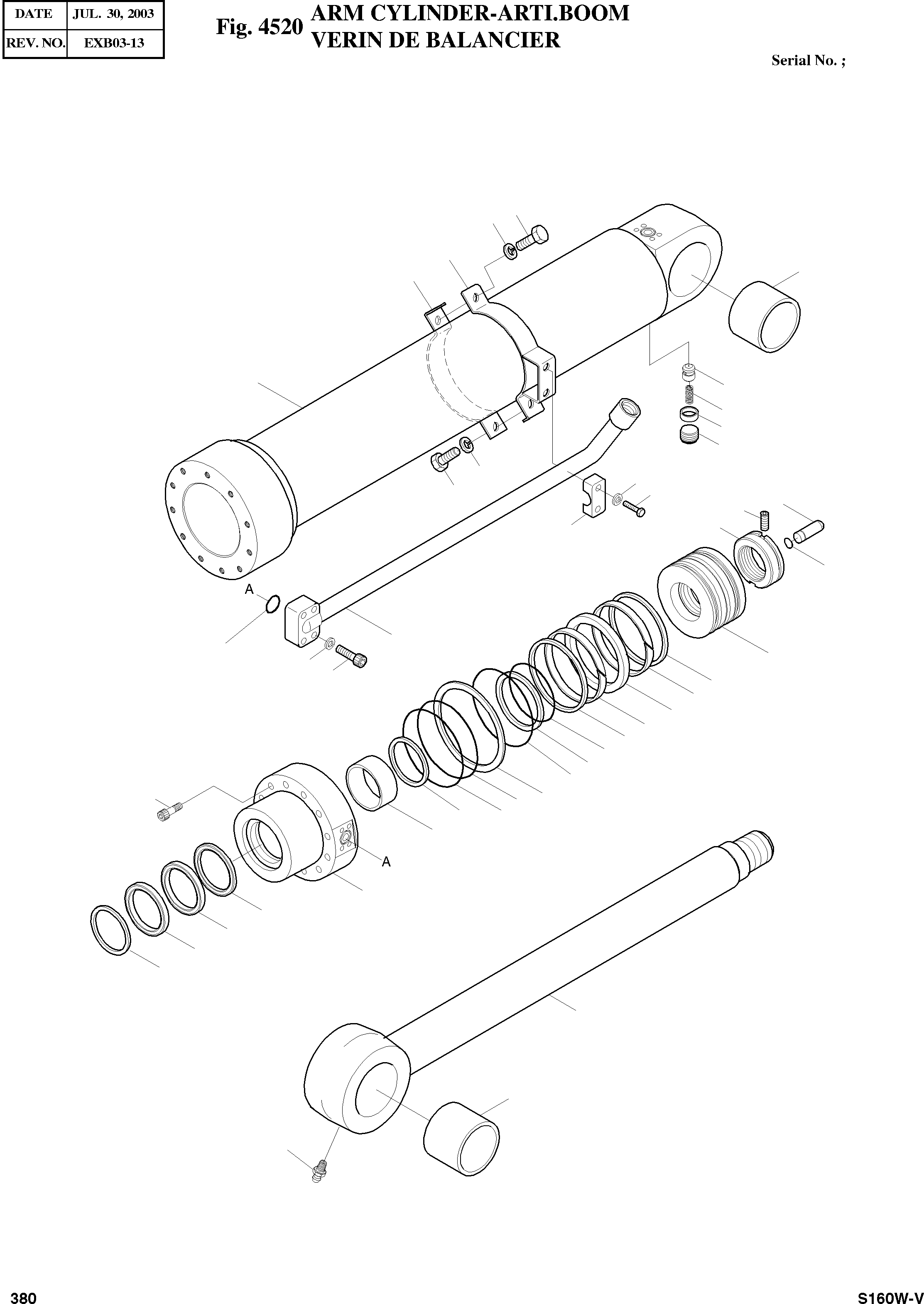 Other: DOOSAN-DAEWOO / SOLAR 160W-V(S160W-V) / ARM CYLINDER-ARTI.BOOM(4520 : 4520)