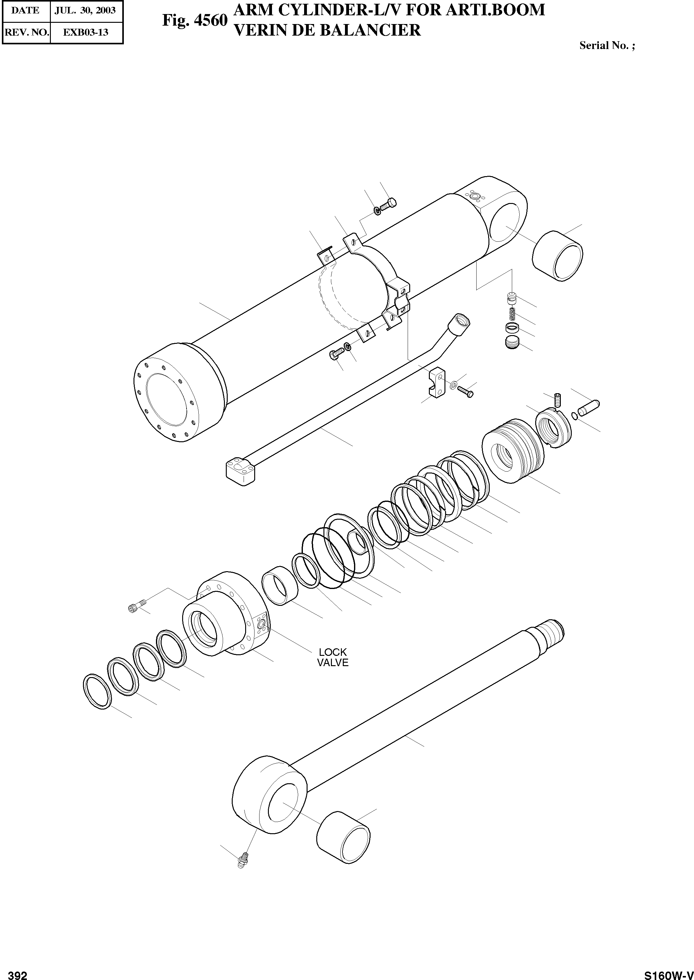 Other: DOOSAN-DAEWOO / SOLAR 160W-V(S160W-V) / ARM CYLINDER-L/V FOR ARTI. BOOM(4560 : 4560)