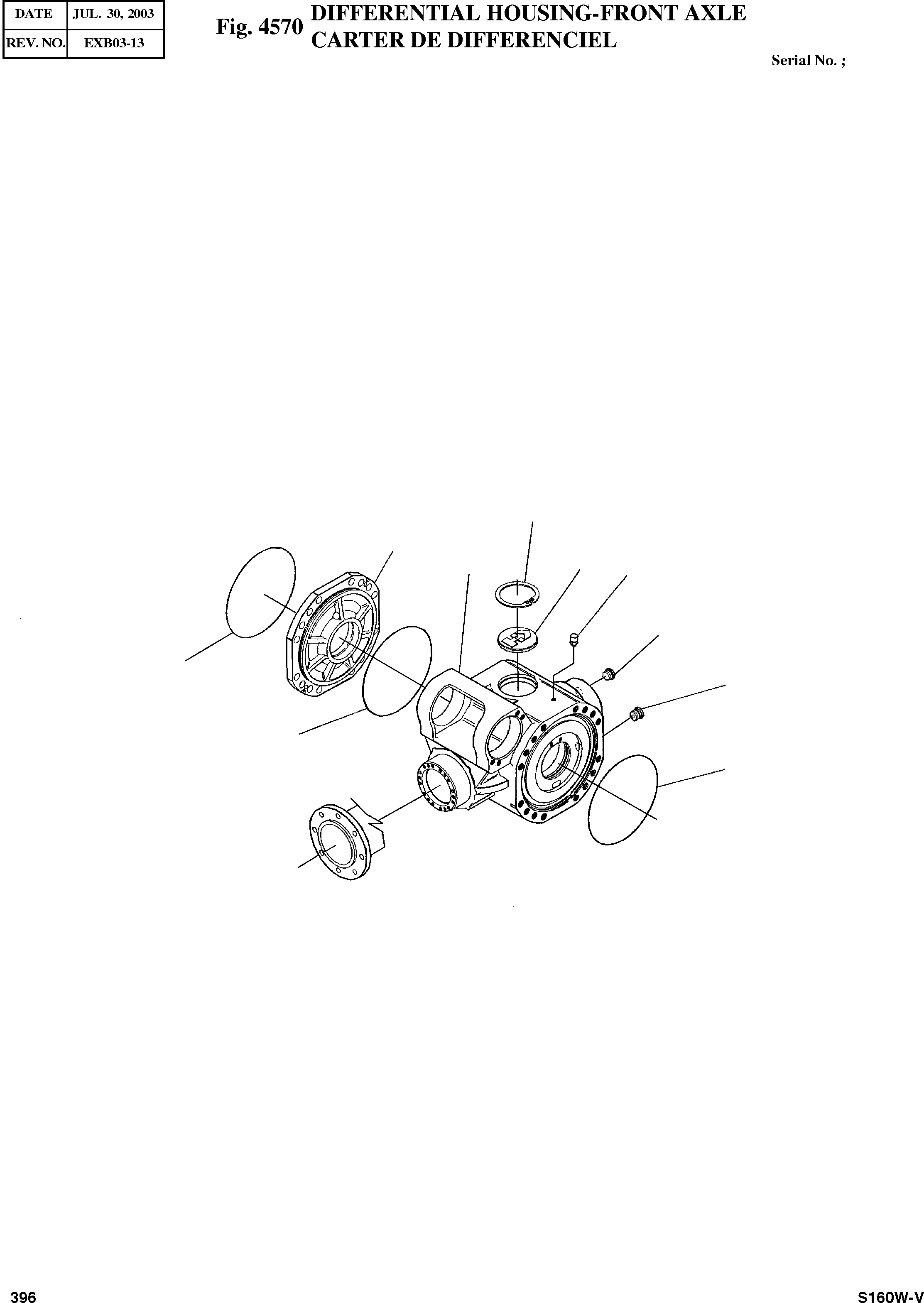 Other: DOOSAN-DAEWOO / SOLAR 160W-V(S160W-V) / DIFFERENTIAL HOUSING-FRONT AXLE(4570 : 4570)