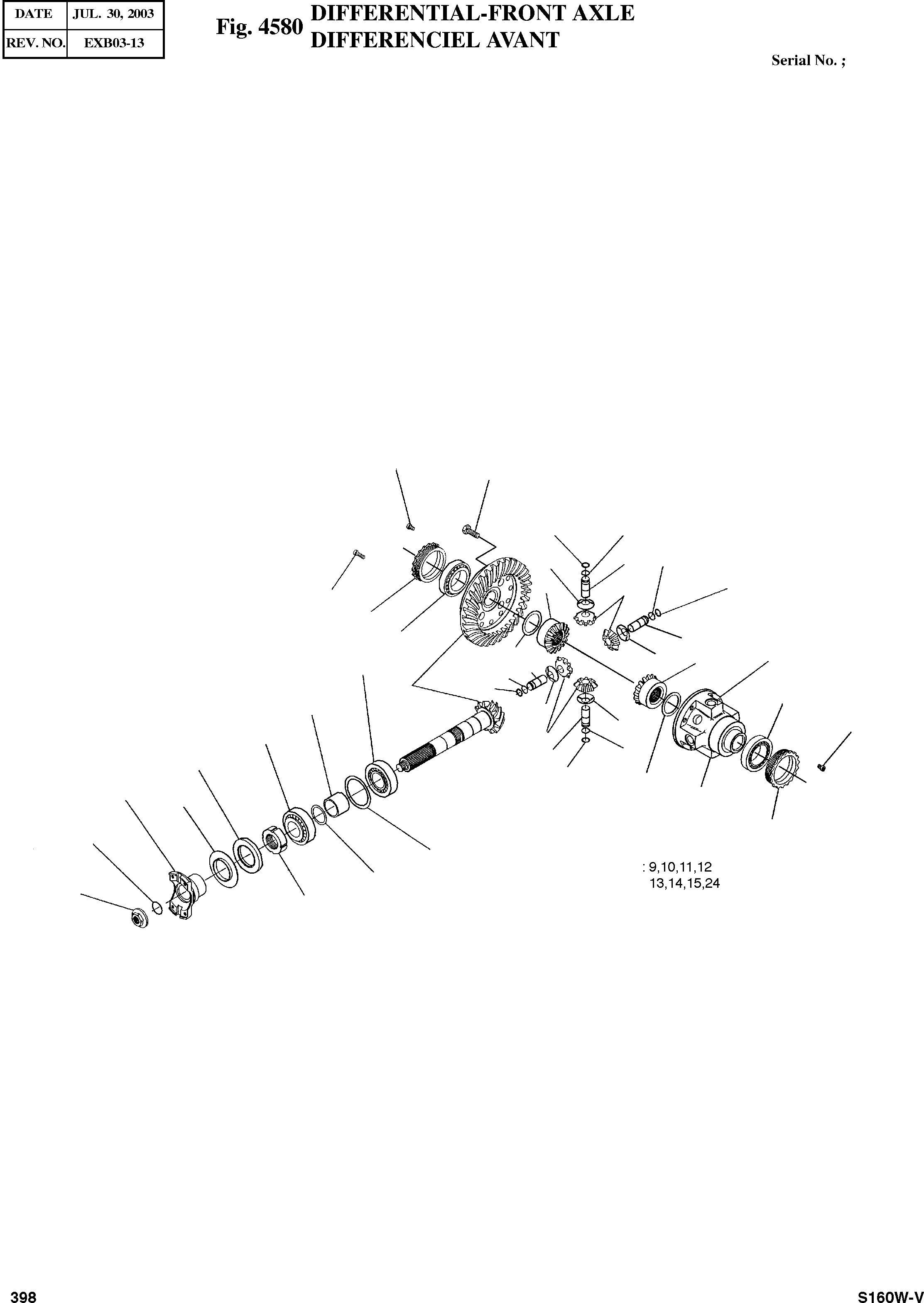 Other: DOOSAN-DAEWOO / SOLAR 160W-V(S160W-V) / DIFFERENTIAL-FRONT AXLE(4580 : 4580)