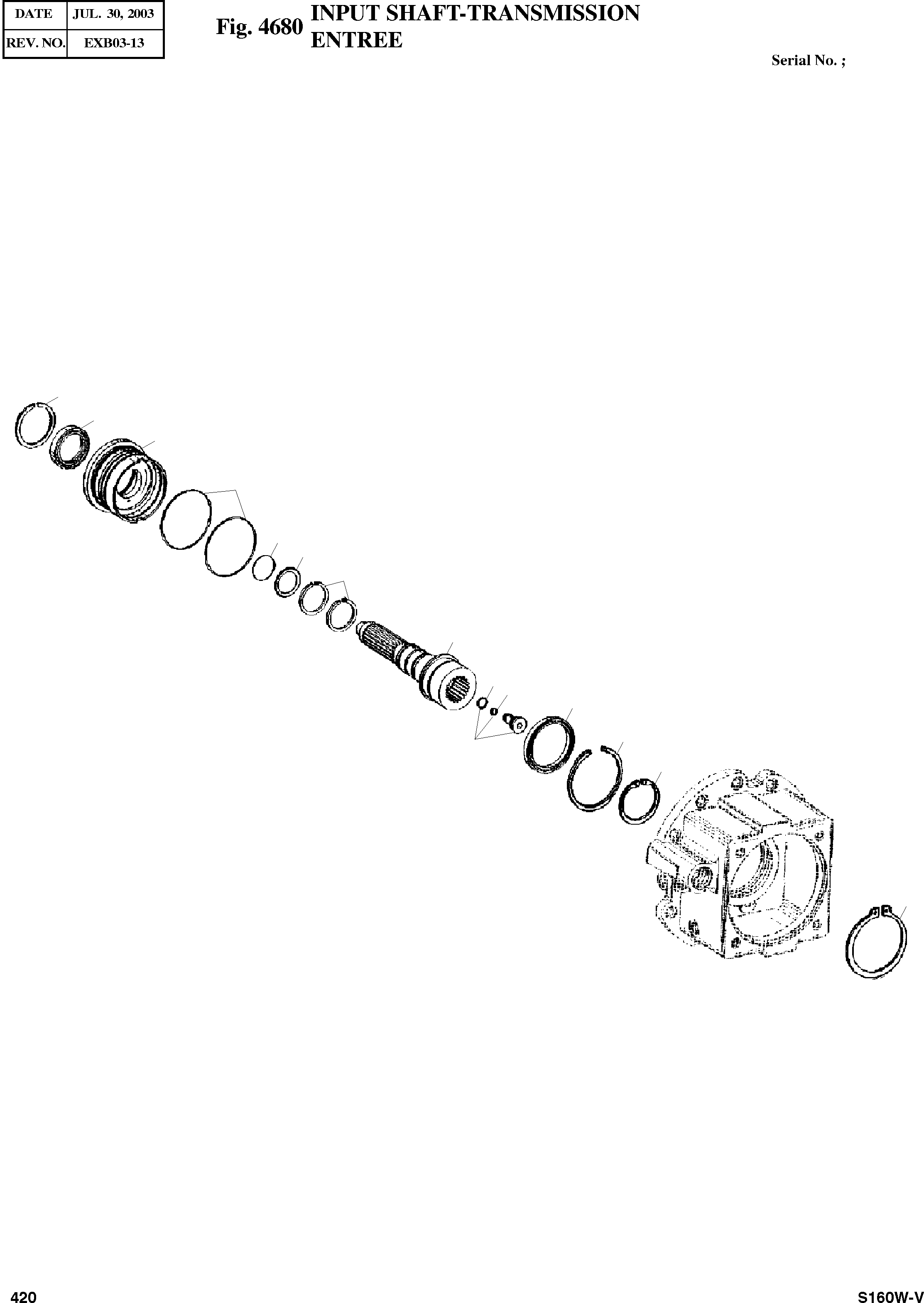 Other: DOOSAN-DAEWOO / SOLAR 160W-V(S160W-V) / INPUT SHAFT-TRANSMISSION(4680 : 4680)