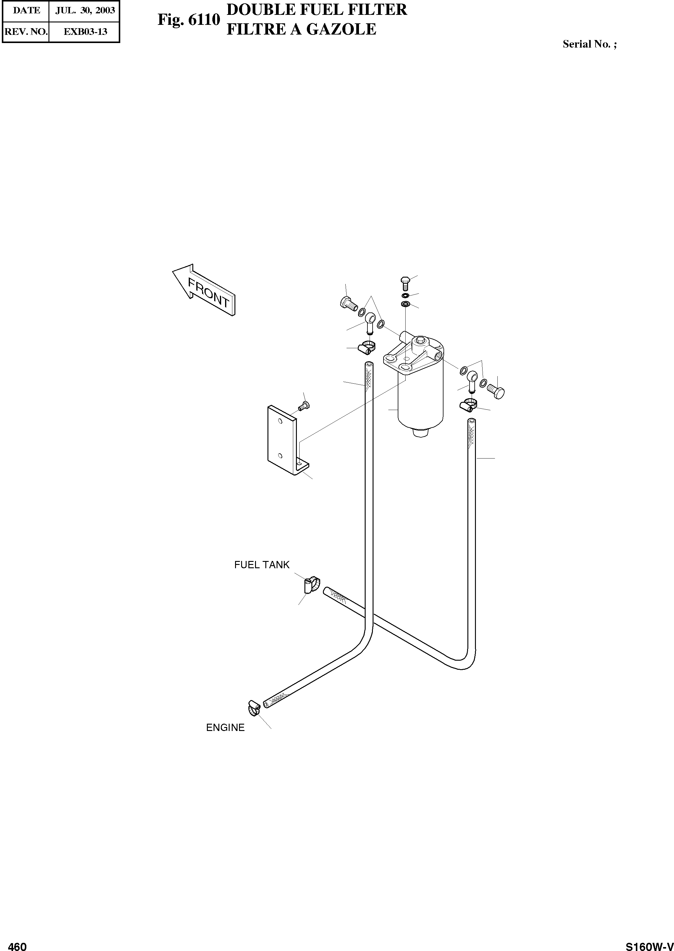 Other: DOOSAN-DAEWOO / SOLAR 160W-V(S160W-V) / DOUBLE FUEL FILTER(6110 : 6110)