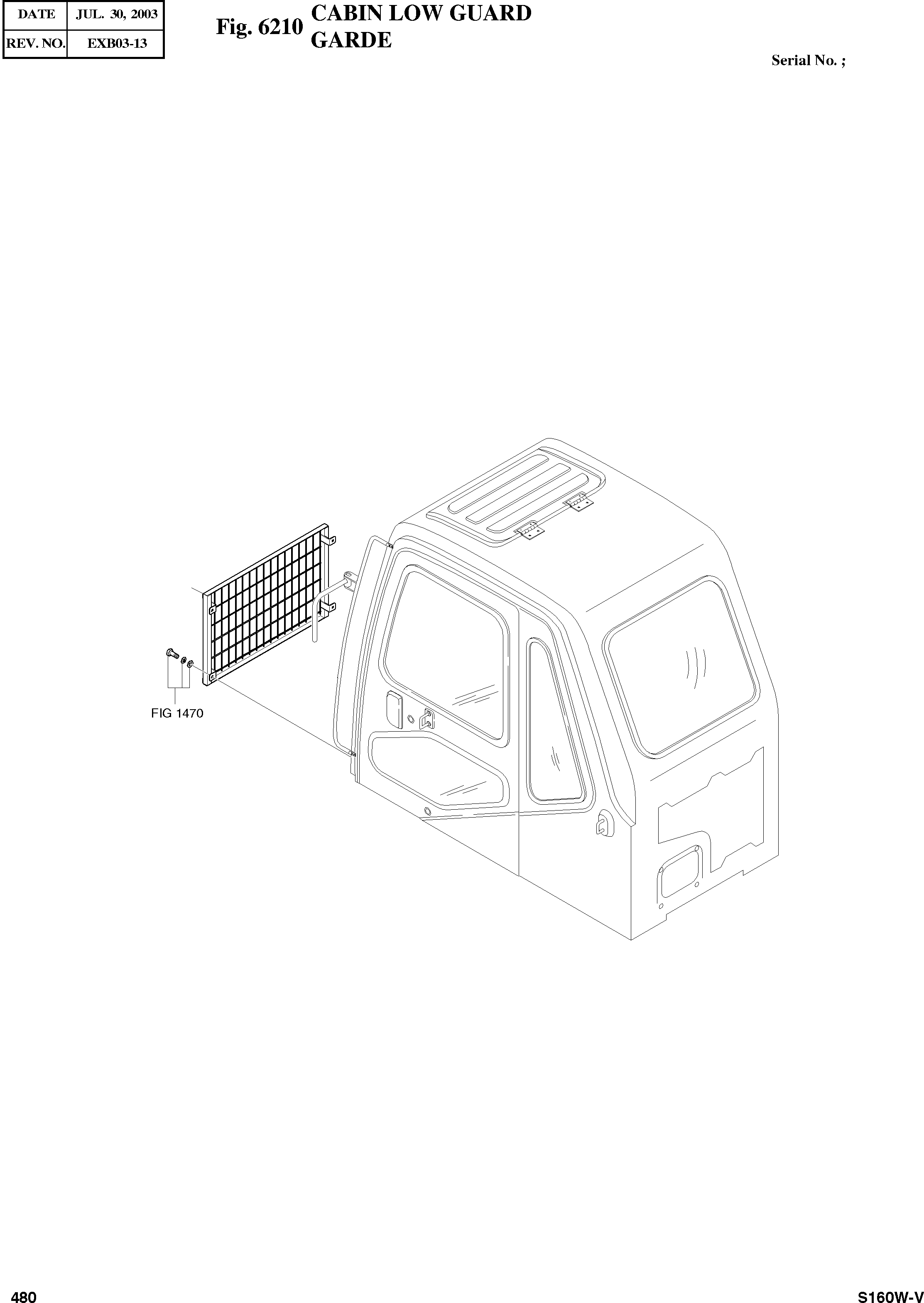 Other: DOOSAN-DAEWOO / SOLAR 160W-V(S160W-V) / CABIN LOW GUARD(6210 : 6210)
