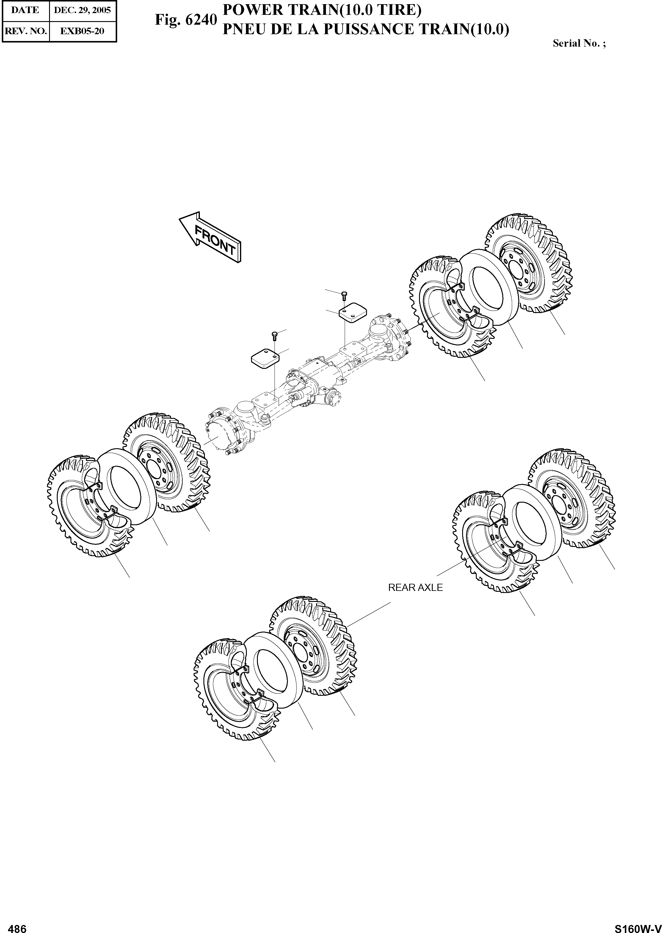 Other: DOOSAN-DAEWOO / SOLAR 160W-V(S160W-V) / POWER TRAIN(10.0 TIRE)(6240 : 6240)