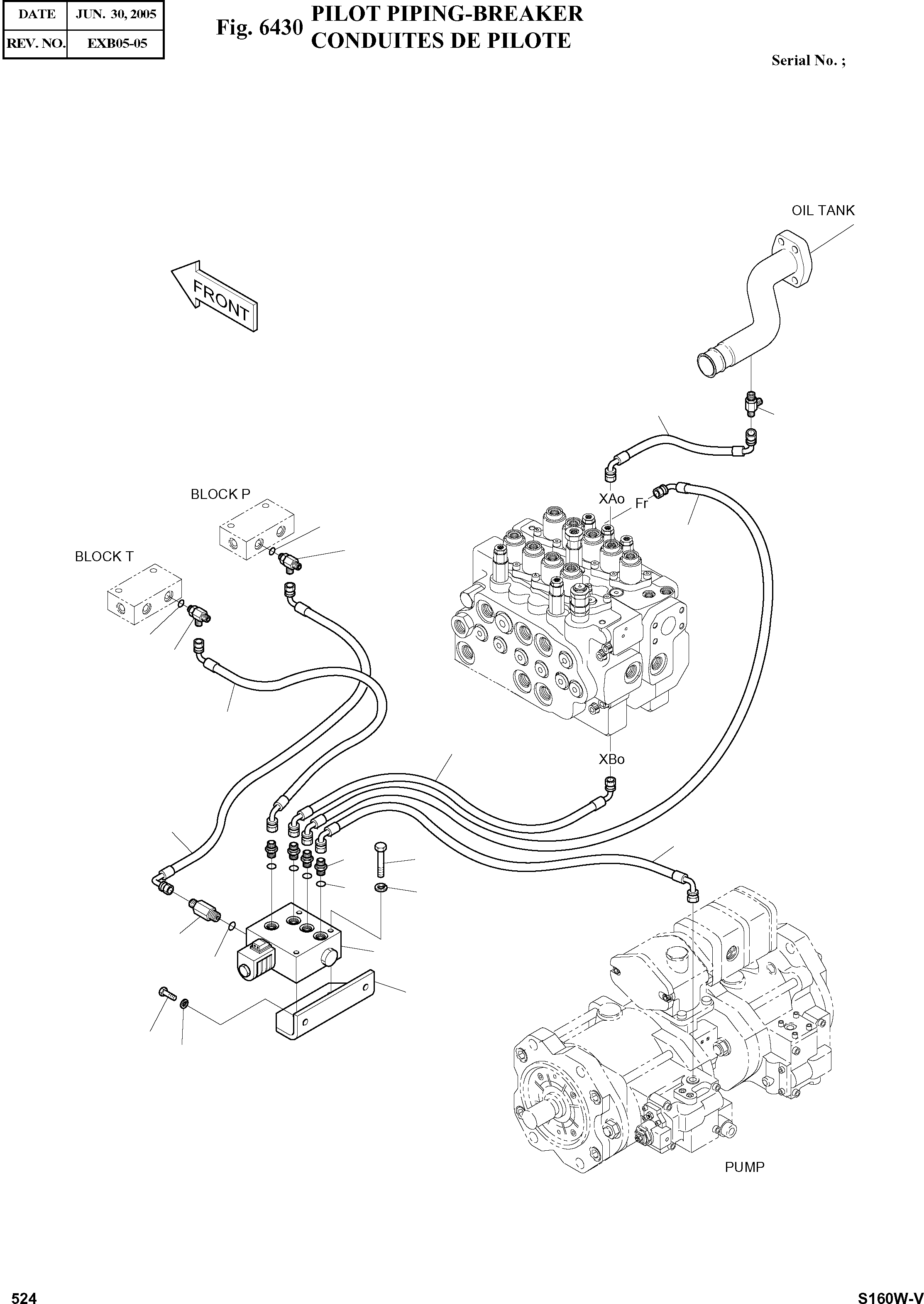 Other: DOOSAN-DAEWOO / SOLAR 160W-V(S160W-V) / PILOT PIPING-BREAKER(6430 : 6430)