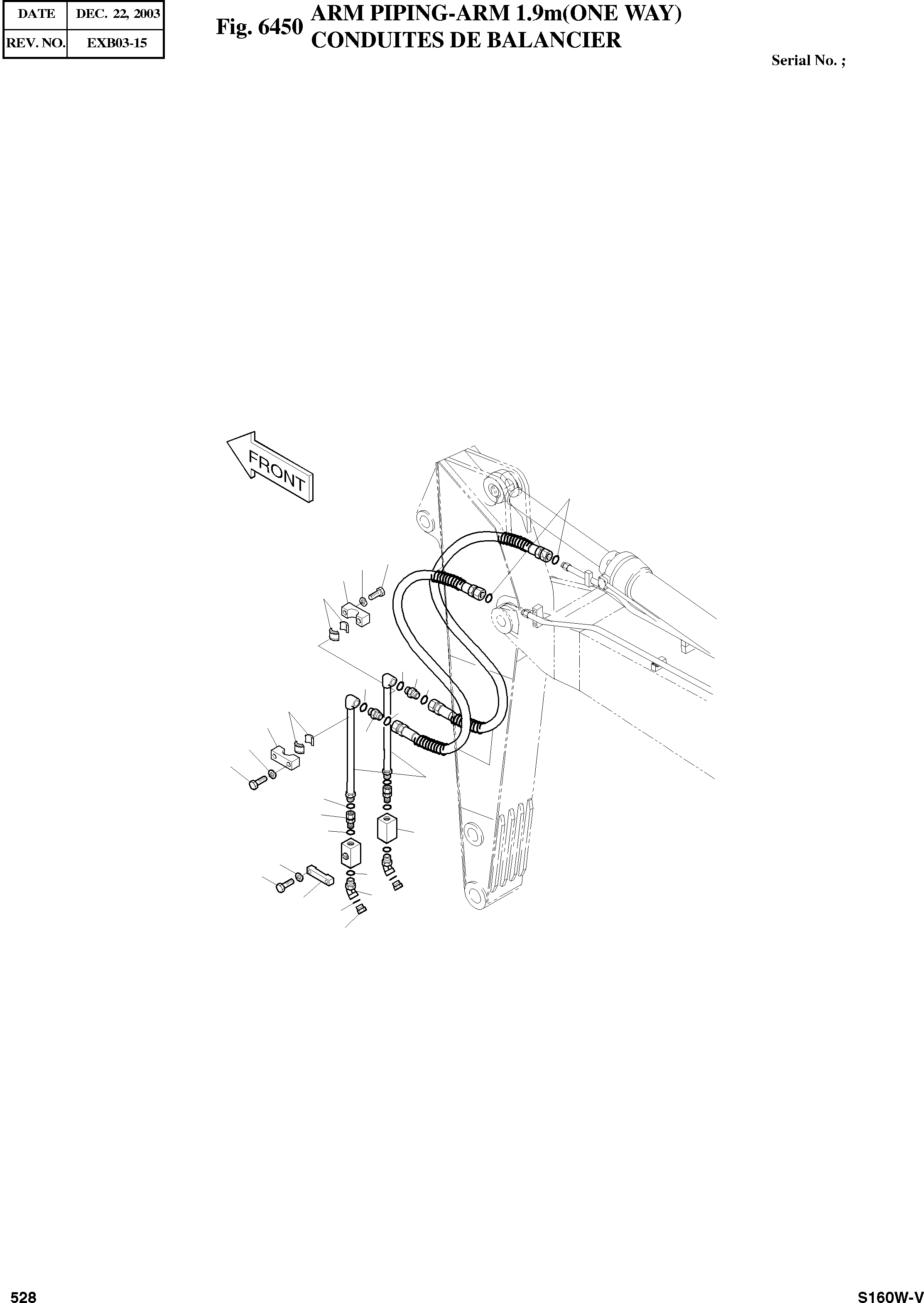 Other: DOOSAN-DAEWOO / SOLAR 160W-V(S160W-V) / ARM PIPING-ARM 1.9m(ONE WAY)(6450 : 6450)