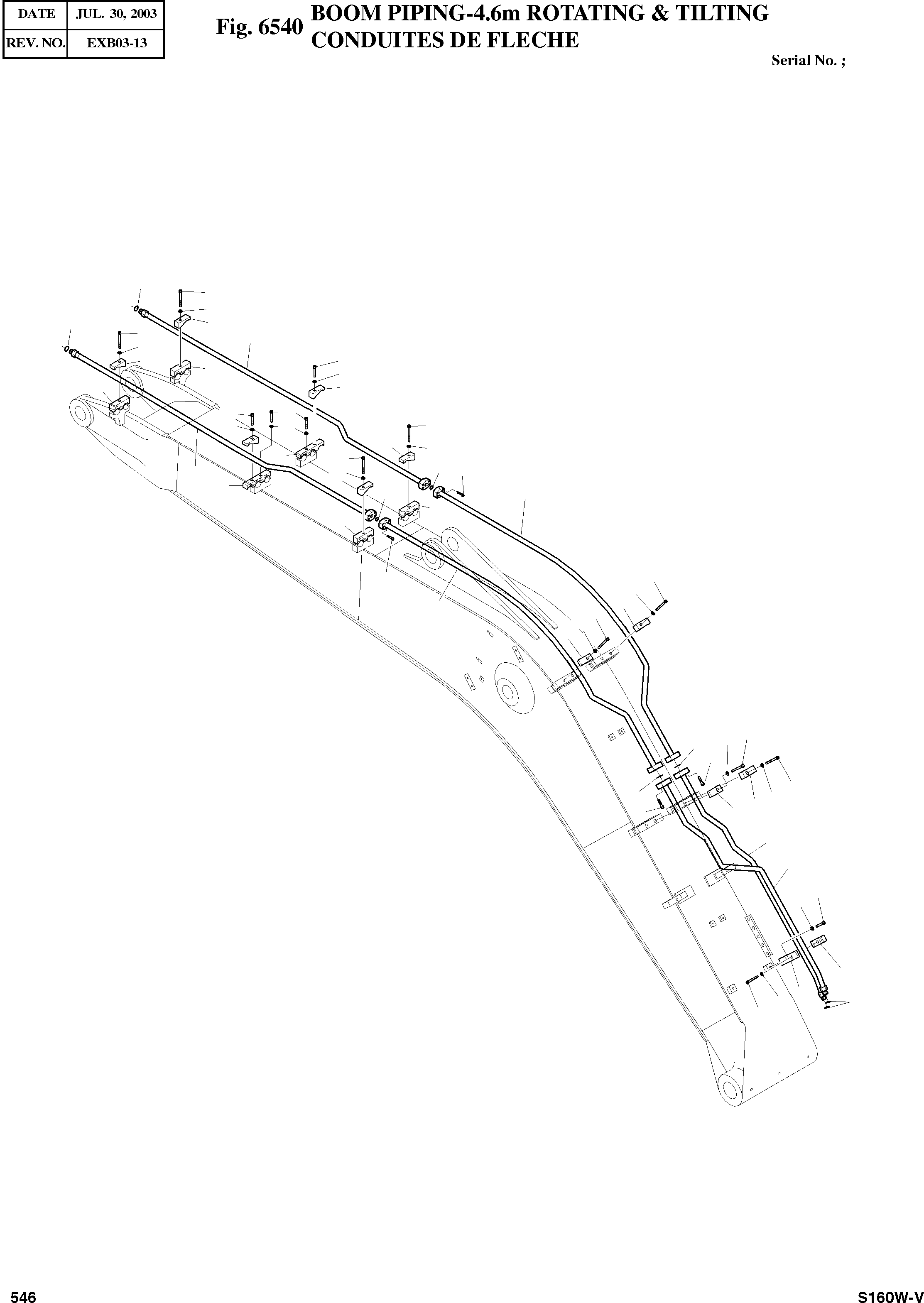 Other: DOOSAN-DAEWOO / SOLAR 160W-V(S160W-V) / BOOM PIPING-4.6m ROTATING & TILTING(6540 : 6540)