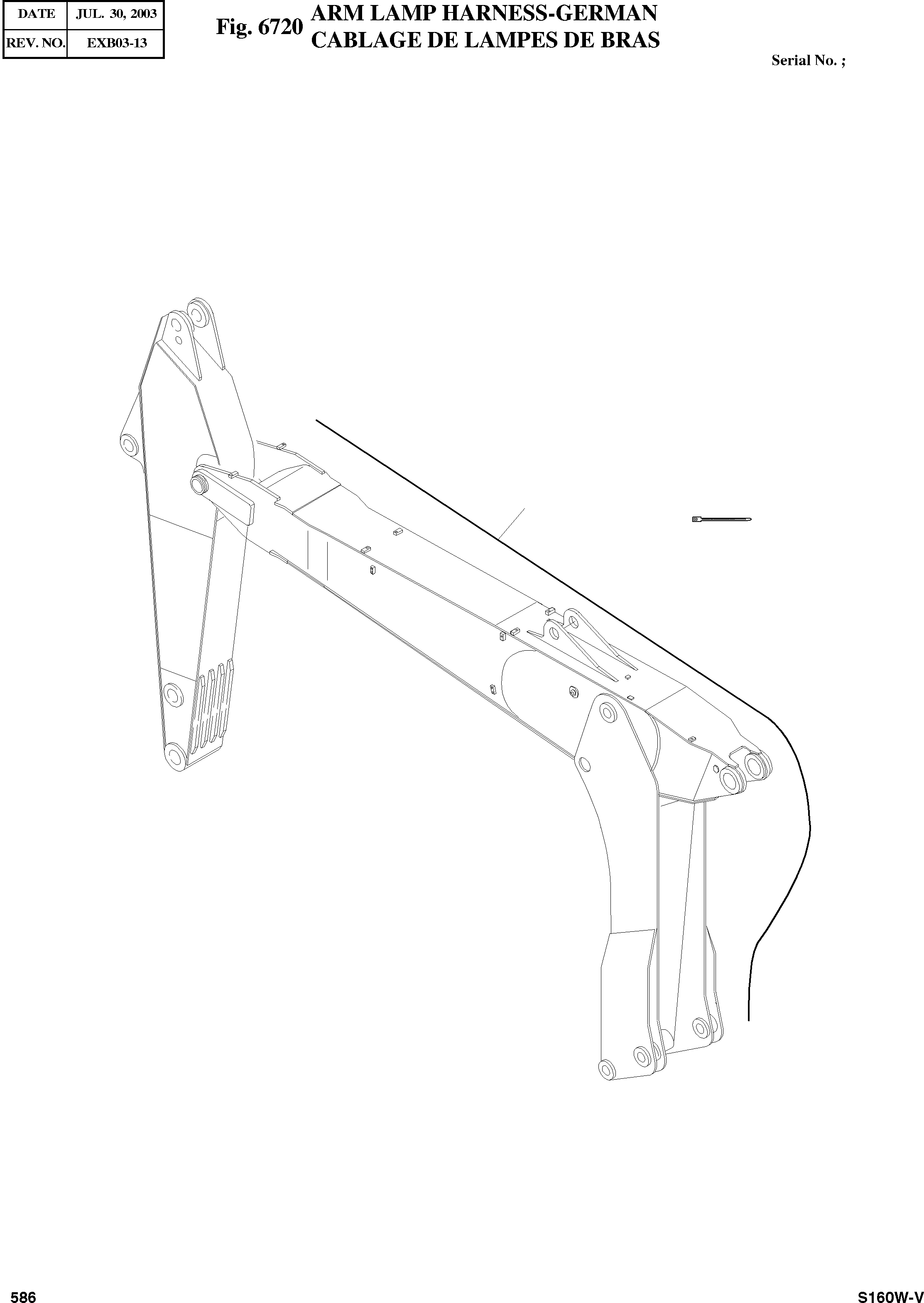 Other: DOOSAN-DAEWOO / SOLAR 160W-V(S160W-V) / ARM LAMP HARNESS-GERMAN(6720 : 6720)