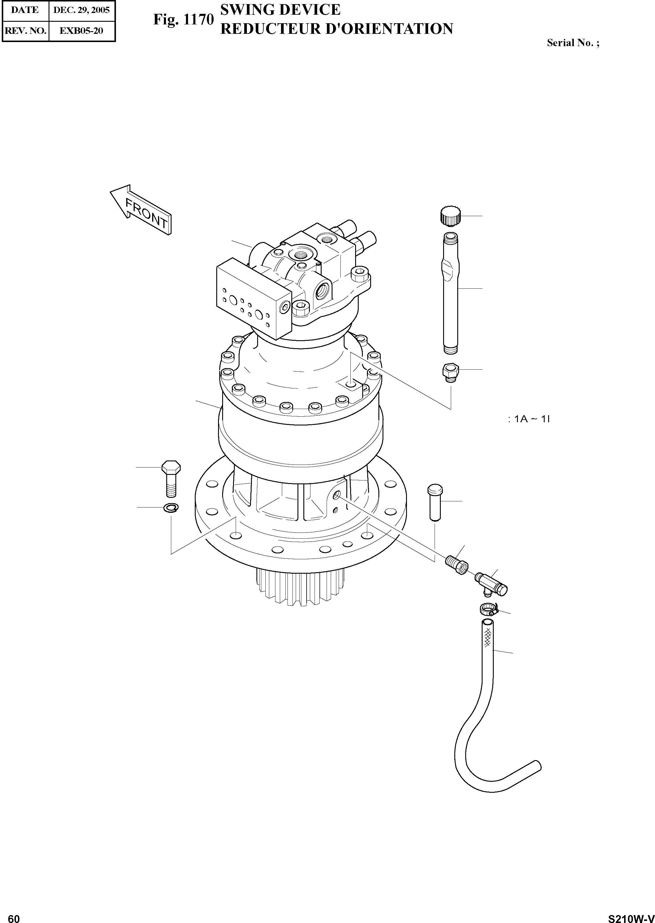 Other: DOOSAN-DAEWOO / SOLAR 210W-V(S210w-v) / SWING DEVICE(1170 : 1170)