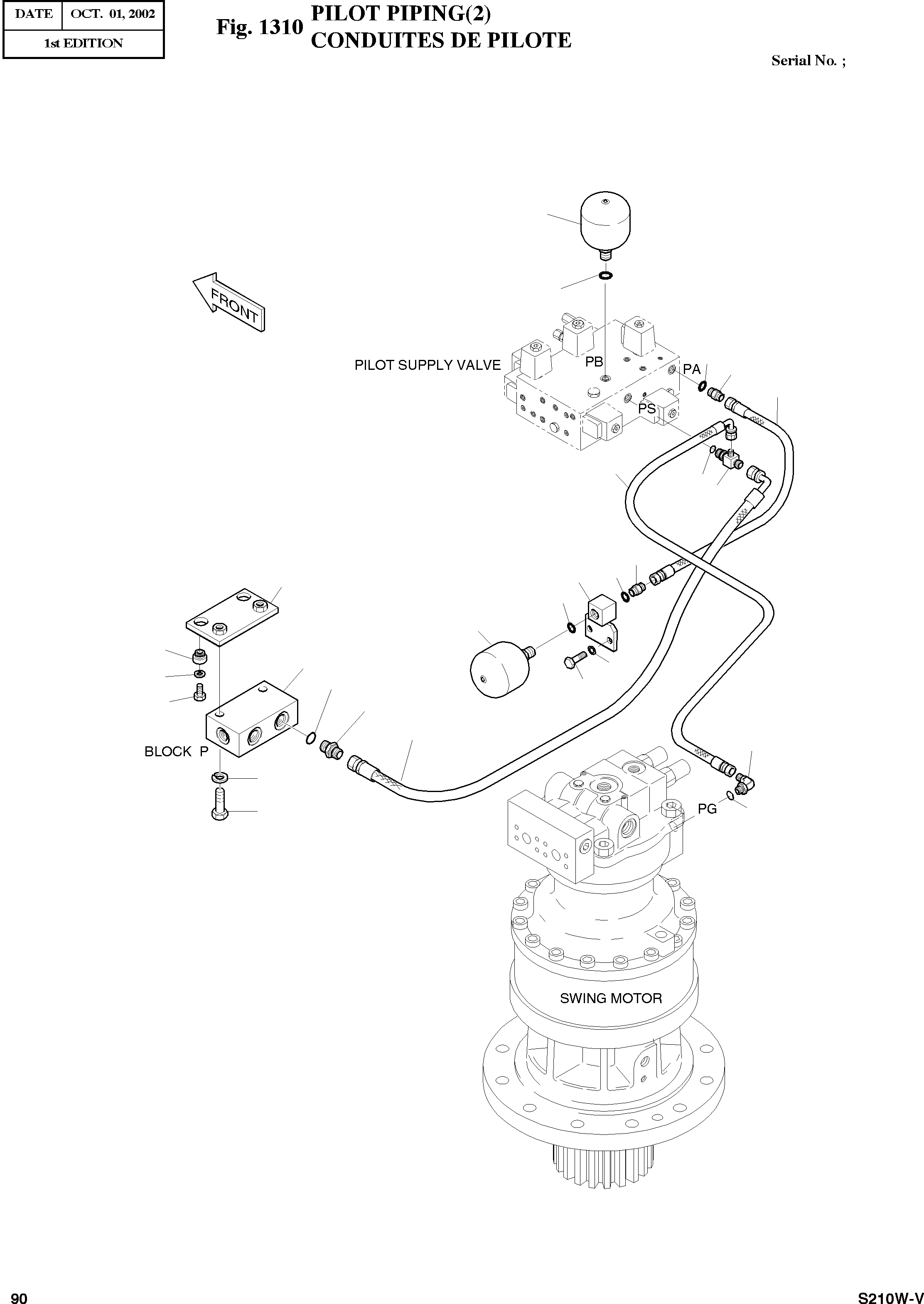 Other: DOOSAN-DAEWOO / SOLAR 210W-V(S210w-v) / PILOT PIPING(2)(1310 : 1310)