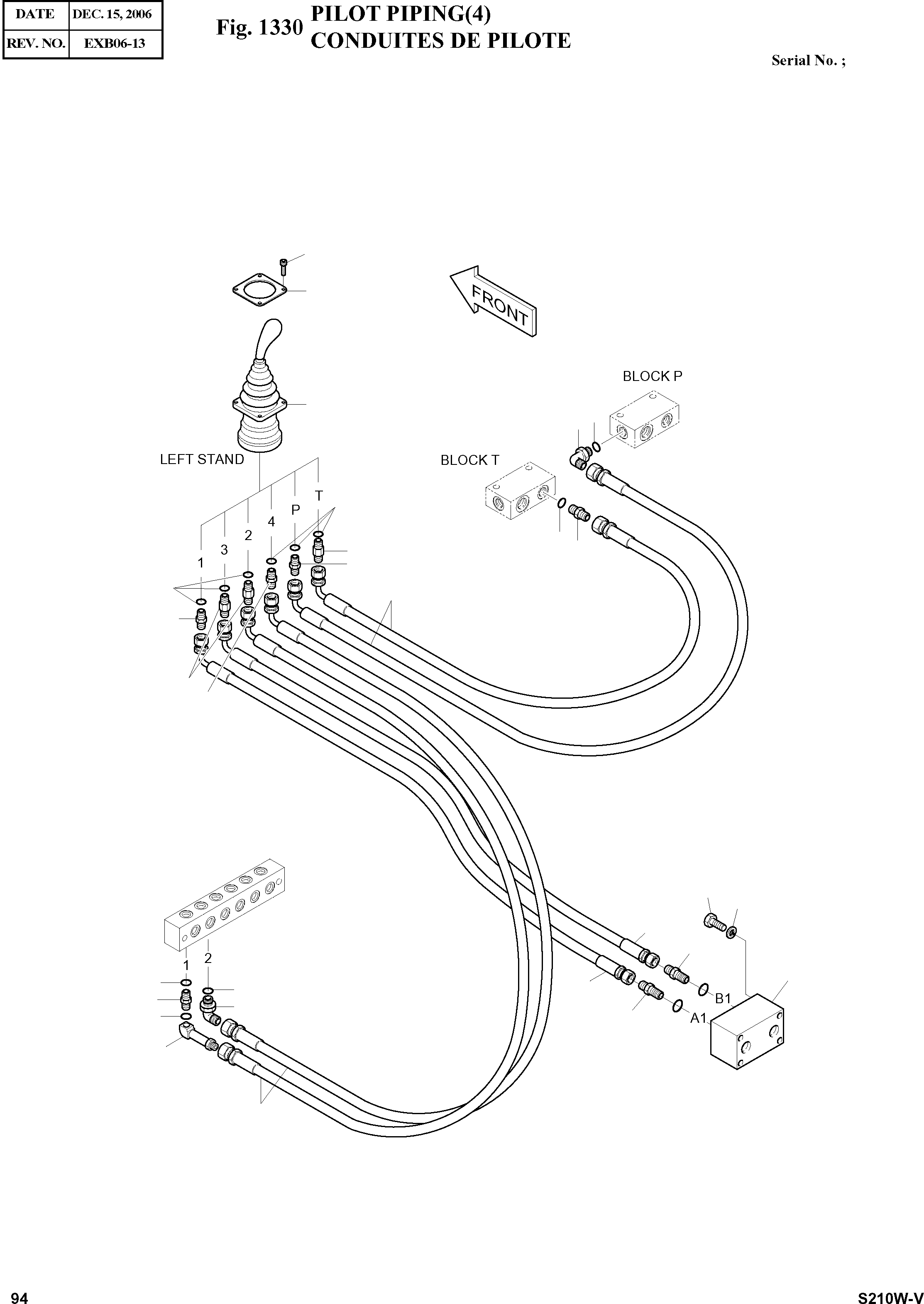 Other: DOOSAN-DAEWOO / SOLAR 210W-V(S210w-v) / PILOT PIPING(4)(1330 : 1330)