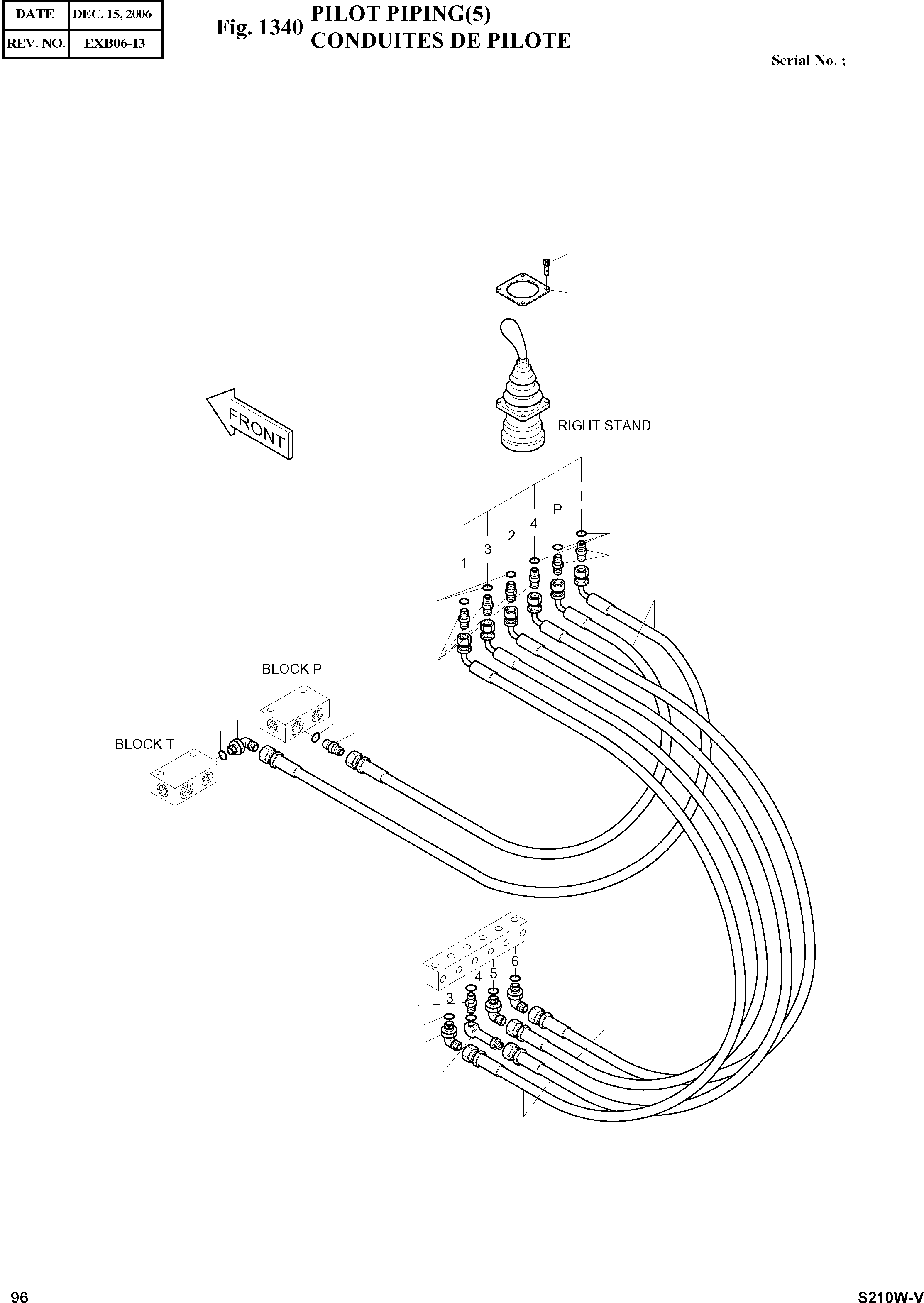 Other: DOOSAN-DAEWOO / SOLAR 210W-V(S210w-v) / PILOT PIPING(5)(1340 : 1340)