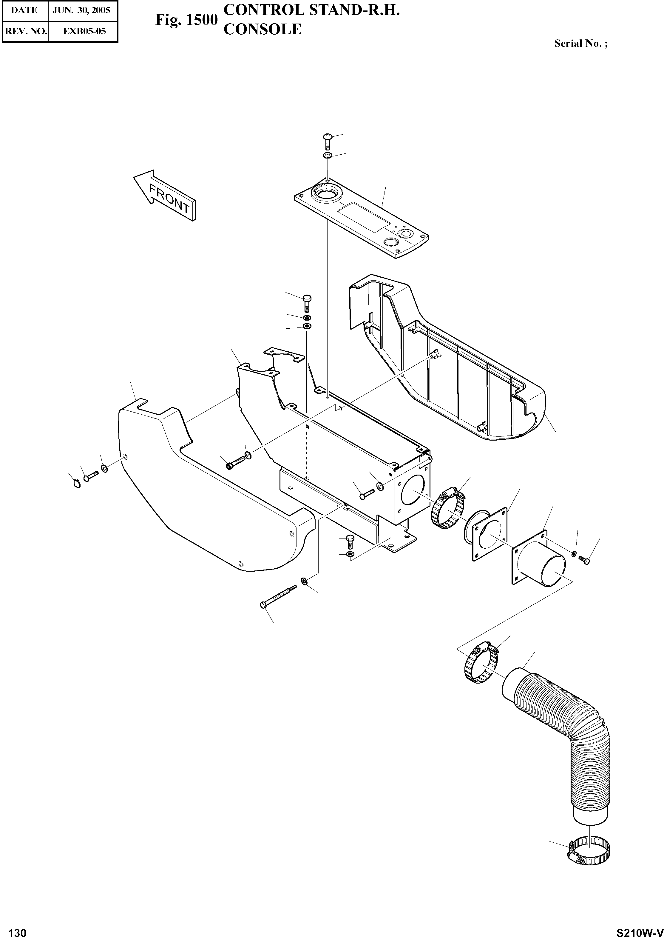 Other: DOOSAN-DAEWOO / SOLAR 210W-V(S210w-v) / CONTROL STAND-R.H.(1500 : 1500)