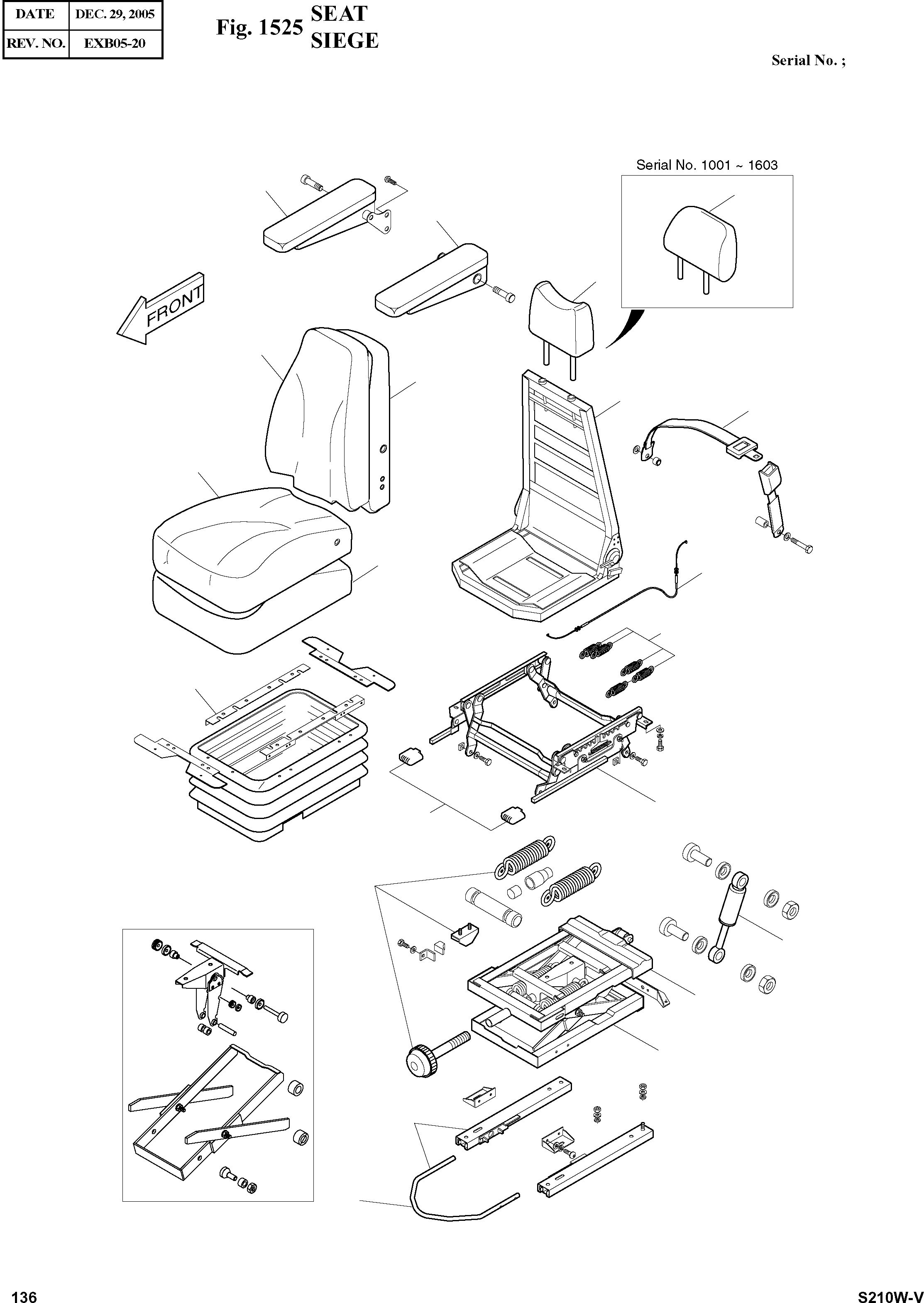 Other: DOOSAN-DAEWOO / SOLAR 210W-V(S210w-v) / SEAT(1525 : 1525)