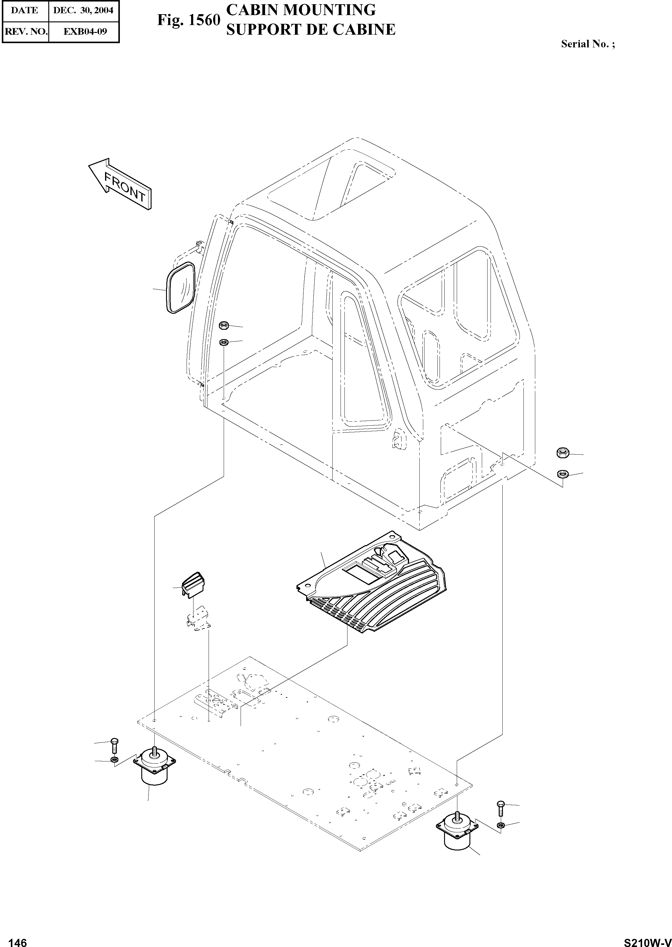 Other: DOOSAN-DAEWOO / SOLAR 210W-V(S210w-v) / CABIN MOUNTING(1560 : 1560)