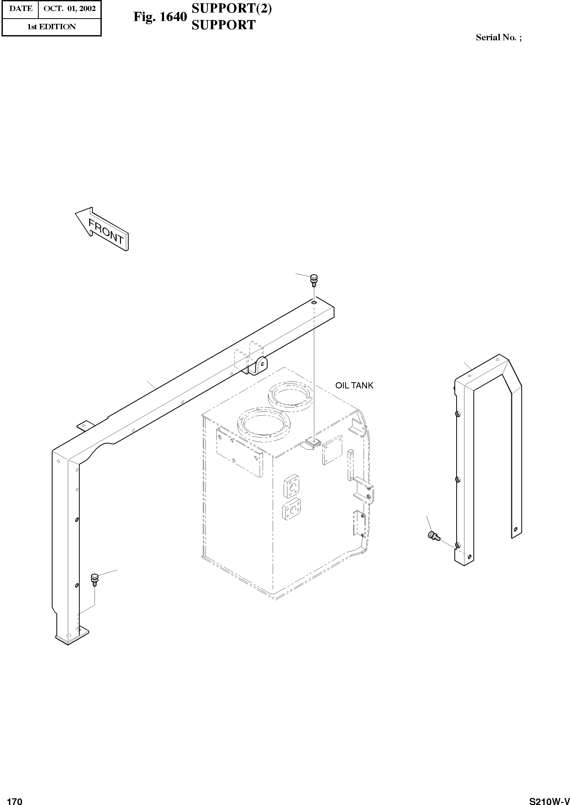 Other: DOOSAN-DAEWOO / SOLAR 210W-V(S210w-v) / SUPPORT(2)(1640 : 1640)