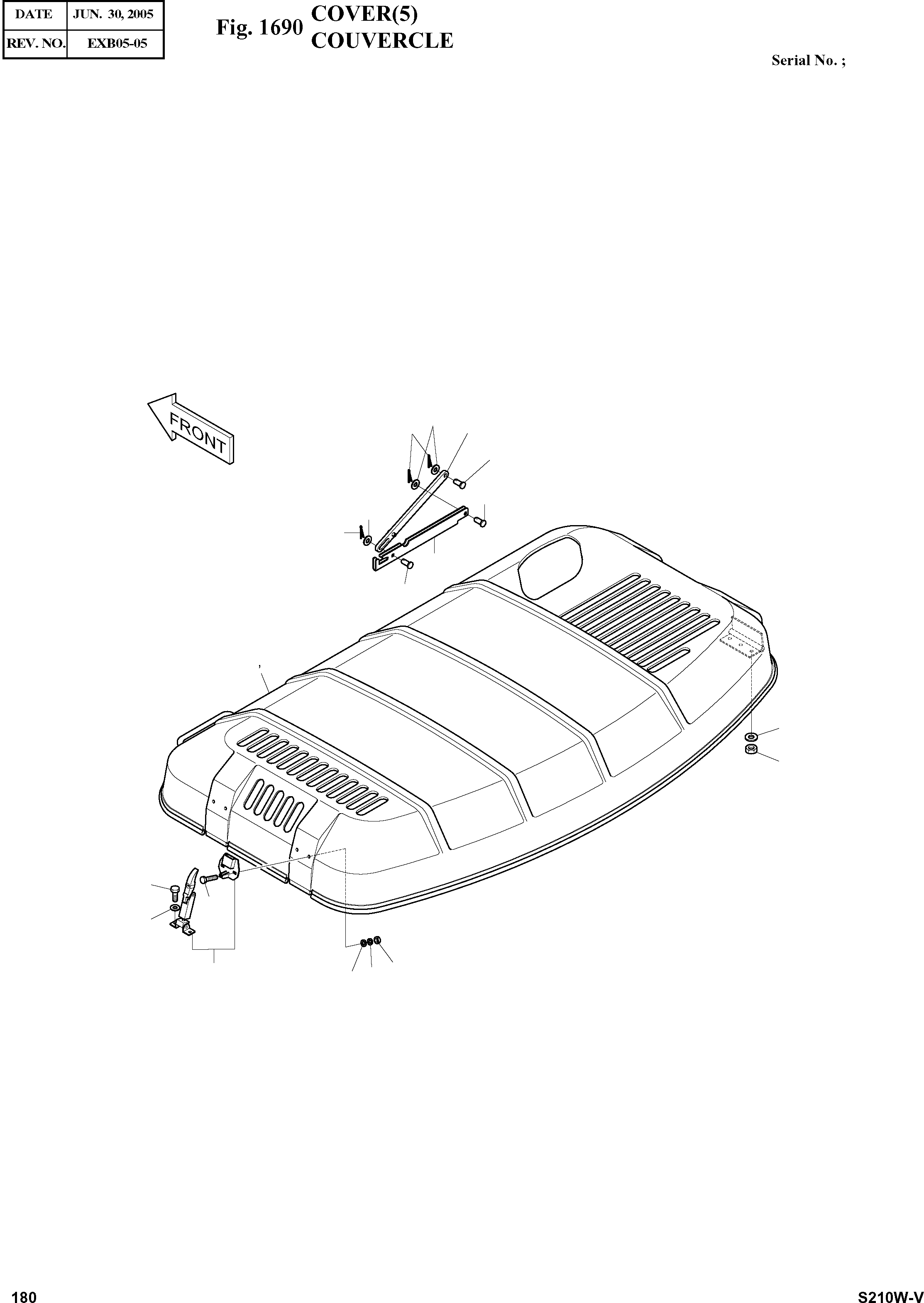 Other: DOOSAN-DAEWOO / SOLAR 210W-V(S210w-v) / COVER(5)(1690 : 1690)