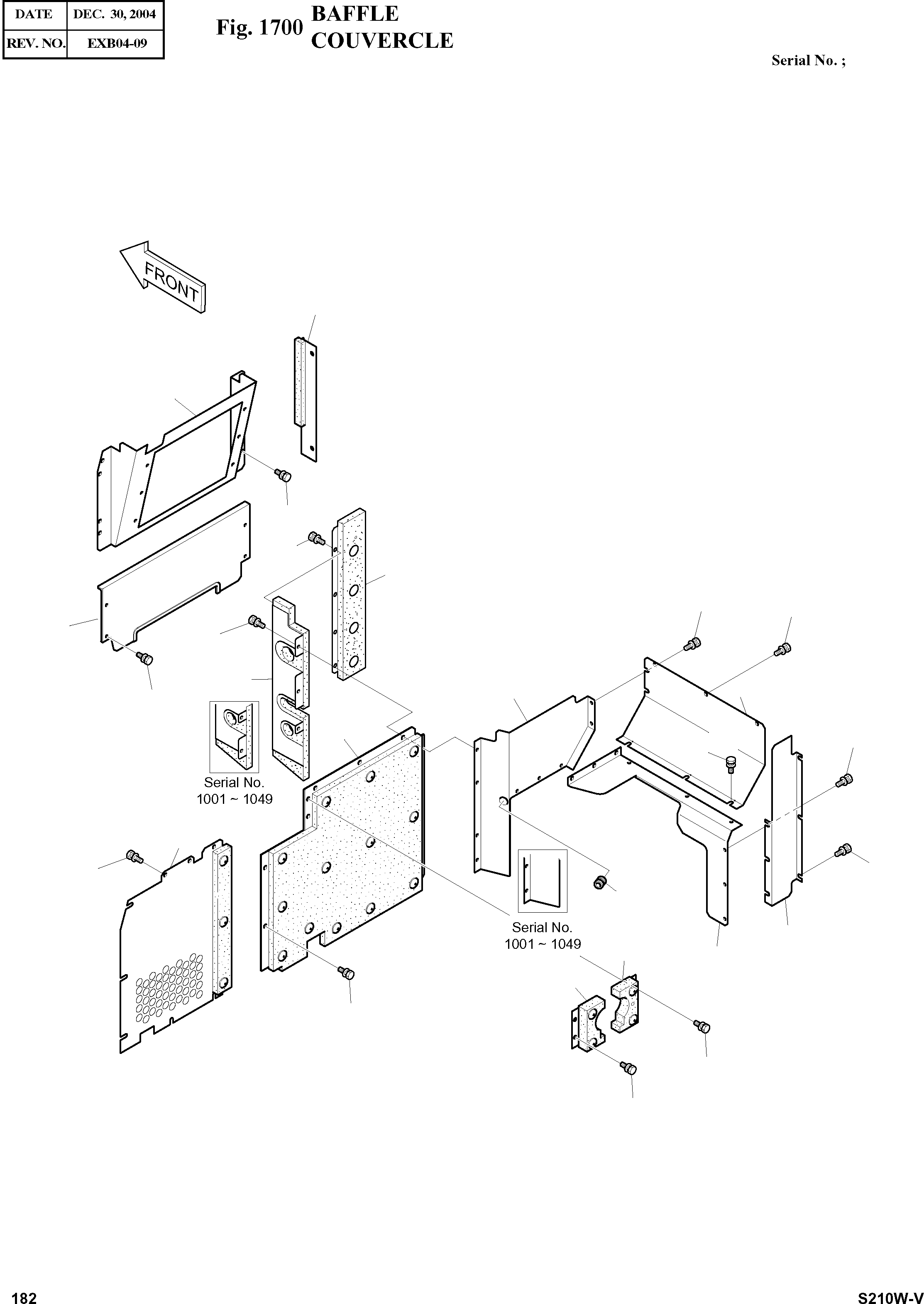 Other: DOOSAN-DAEWOO / SOLAR 210W-V(S210w-v) / BAFFLE(1700 : 1700)