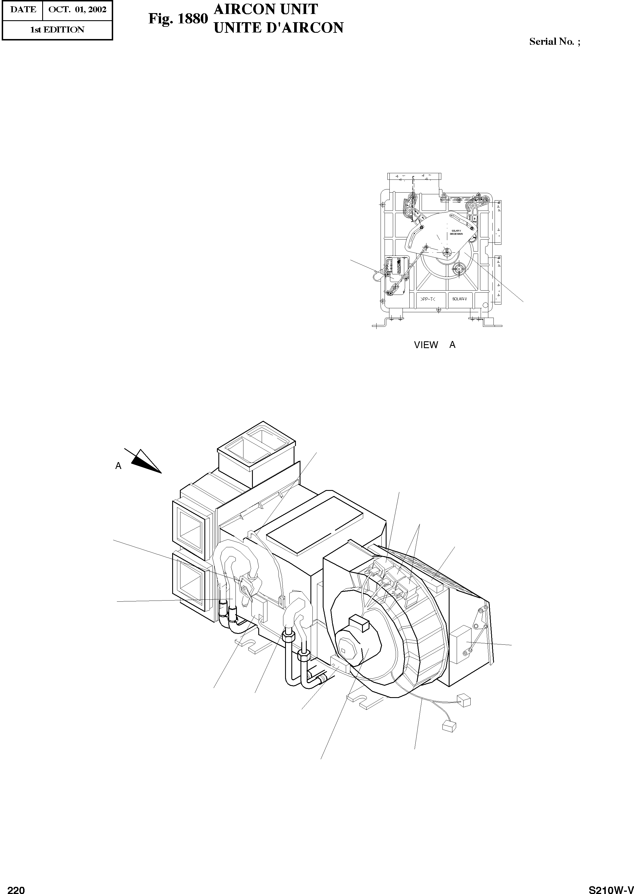 Other: DOOSAN-DAEWOO / SOLAR 210W-V(S210w-v) / AIRCON UNIT(1880 : 1880)