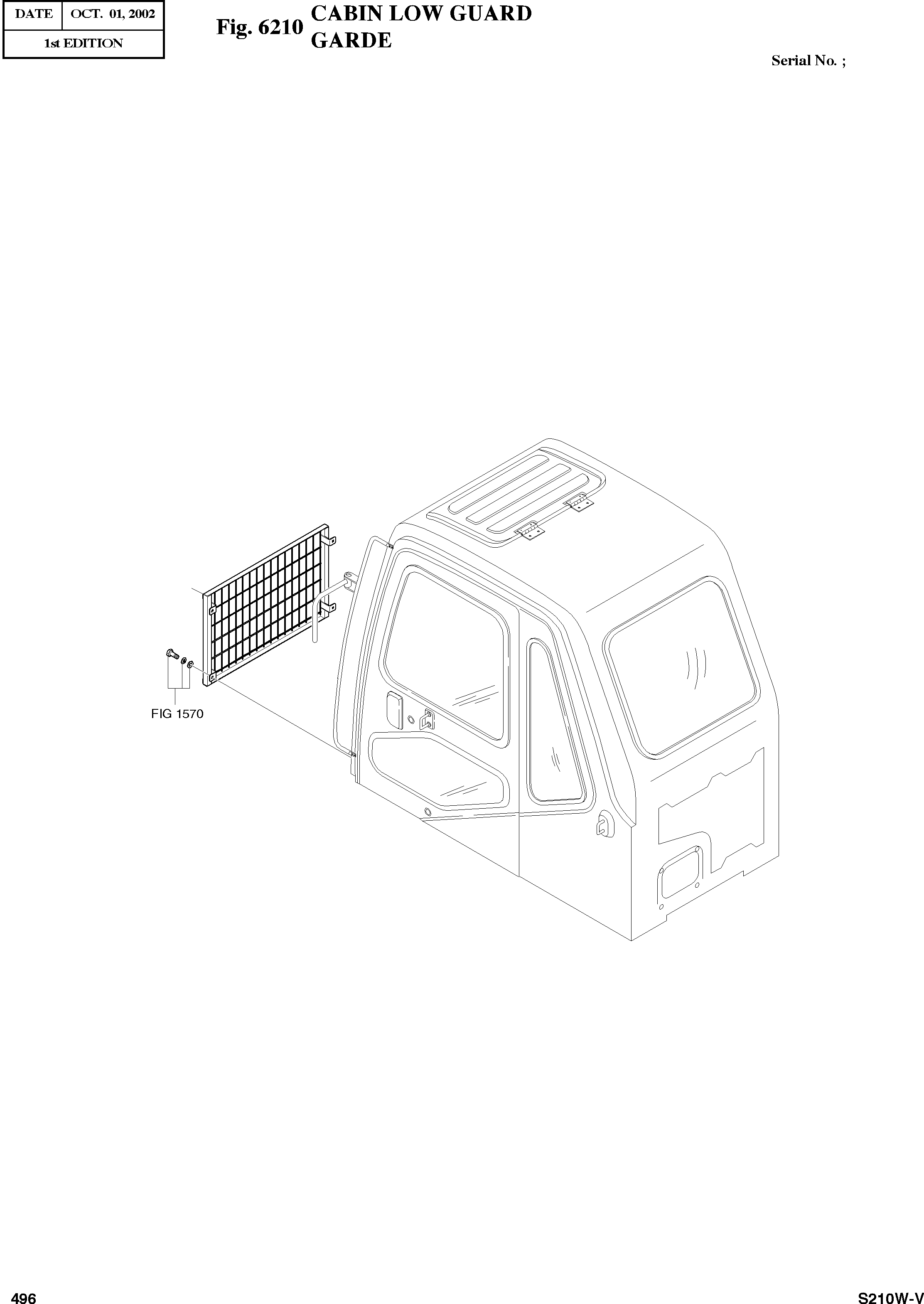 Other: DOOSAN-DAEWOO / SOLAR 210W-V(S210w-v) / CABIN LOW GUARD(6210 : 6210)