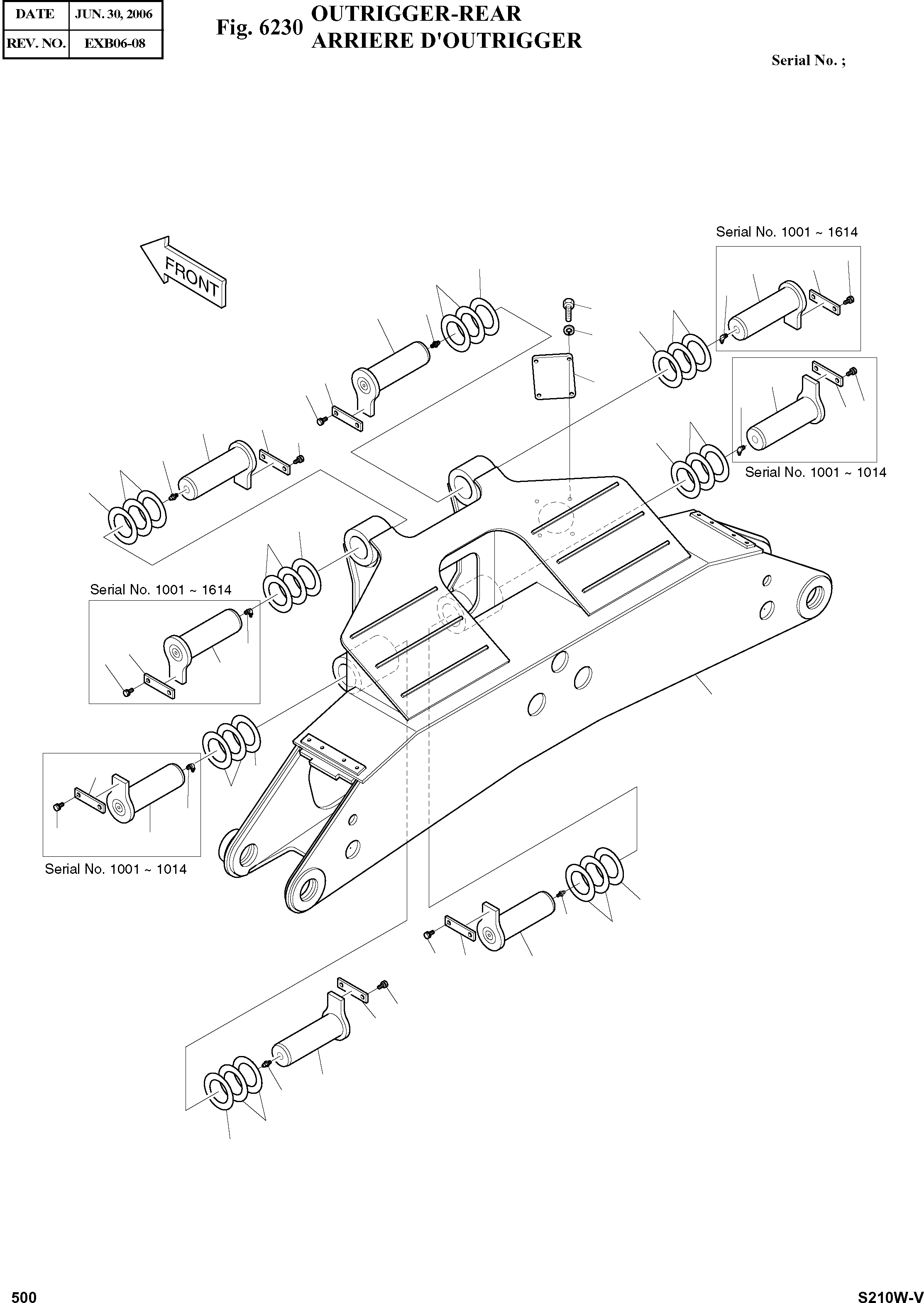 Other: DOOSAN-DAEWOO / SOLAR 210W-V(S210w-v) / OUTRIGGER-REAR(6230 : 6230)