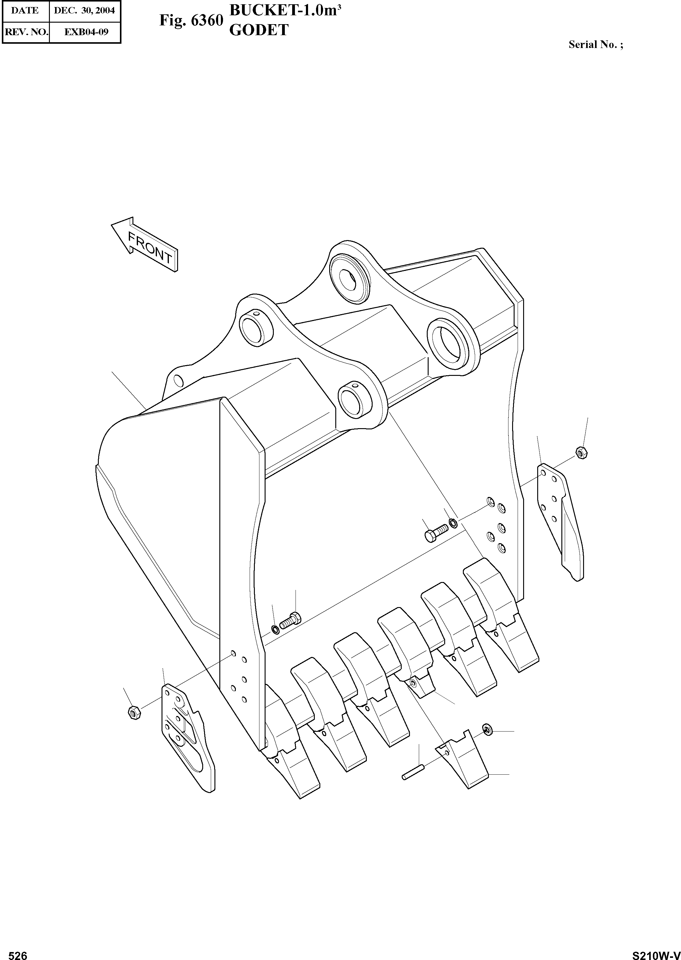 Other: DOOSAN-DAEWOO / SOLAR 210W-V(S210w-v) / BUCKET-1.0§©(6360 : 6360)