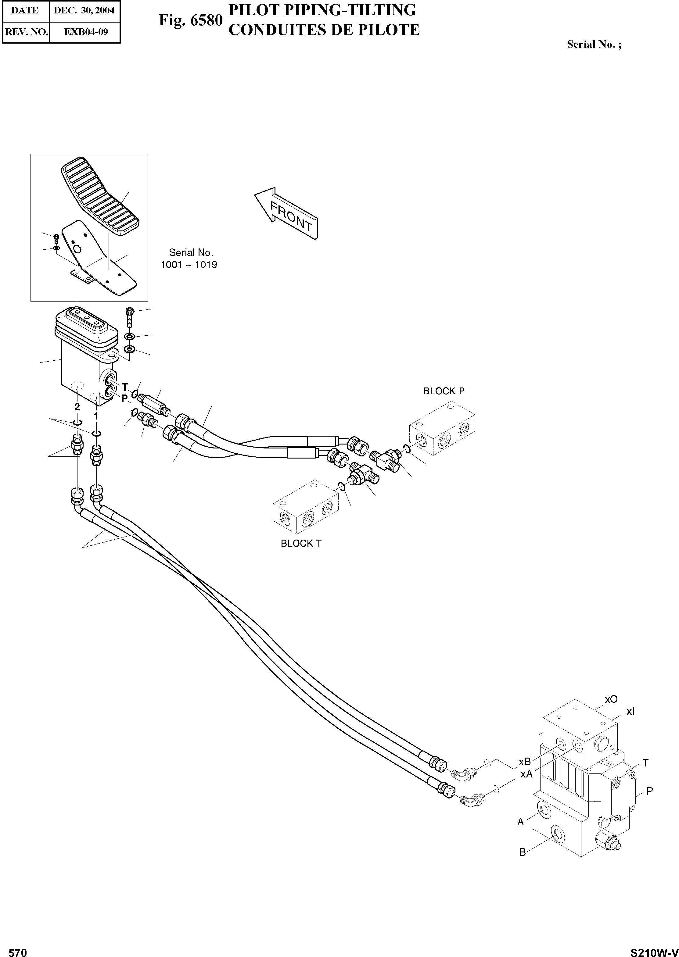 Other: DOOSAN-DAEWOO / SOLAR 210W-V(S210w-v) / PILOT PIPING-TILTING(6580 : 6580)