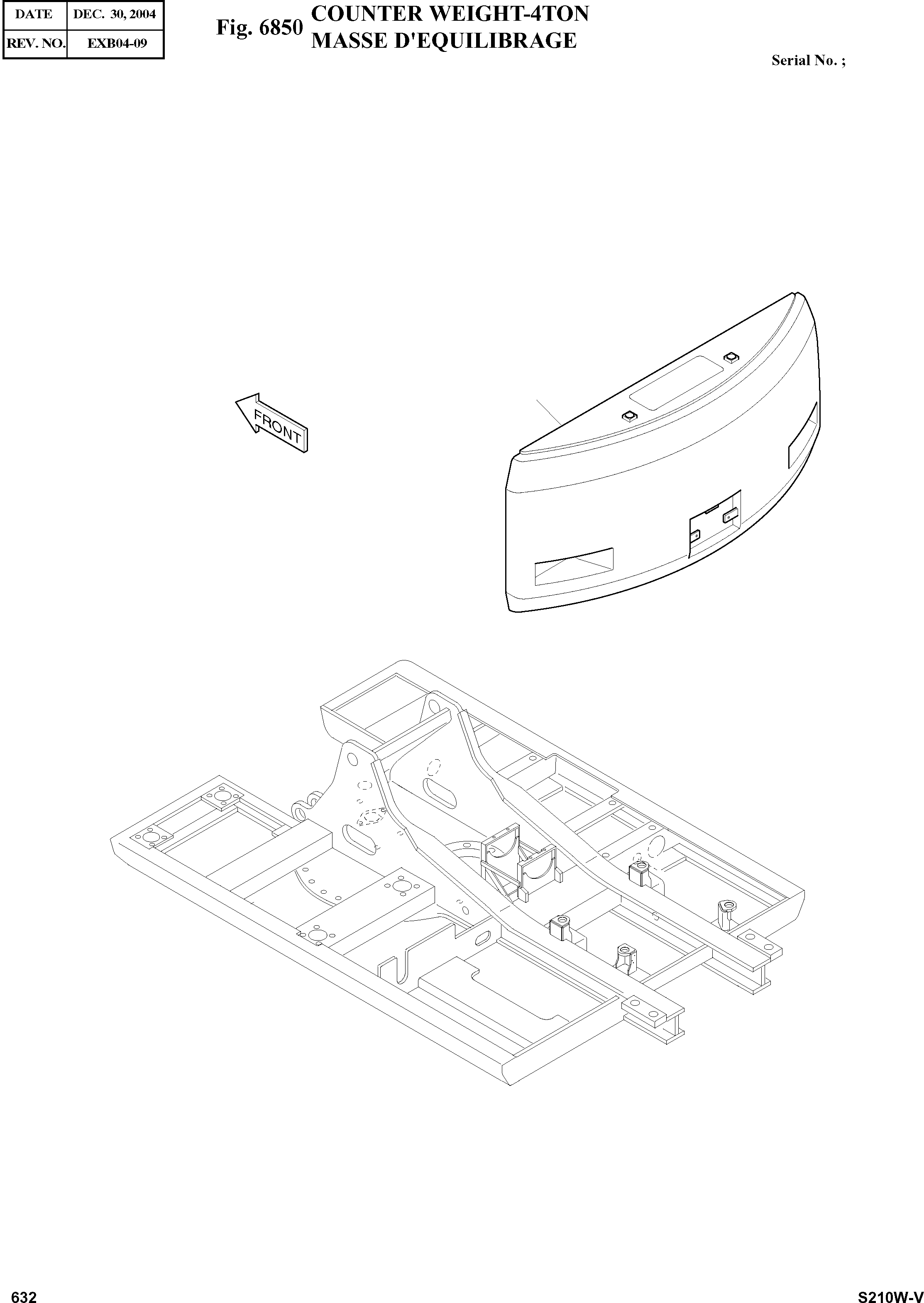 Other: DOOSAN-DAEWOO / SOLAR 210W-V(S210w-v) / COUNTER WEIGHT-4TON(6850 : 6850)