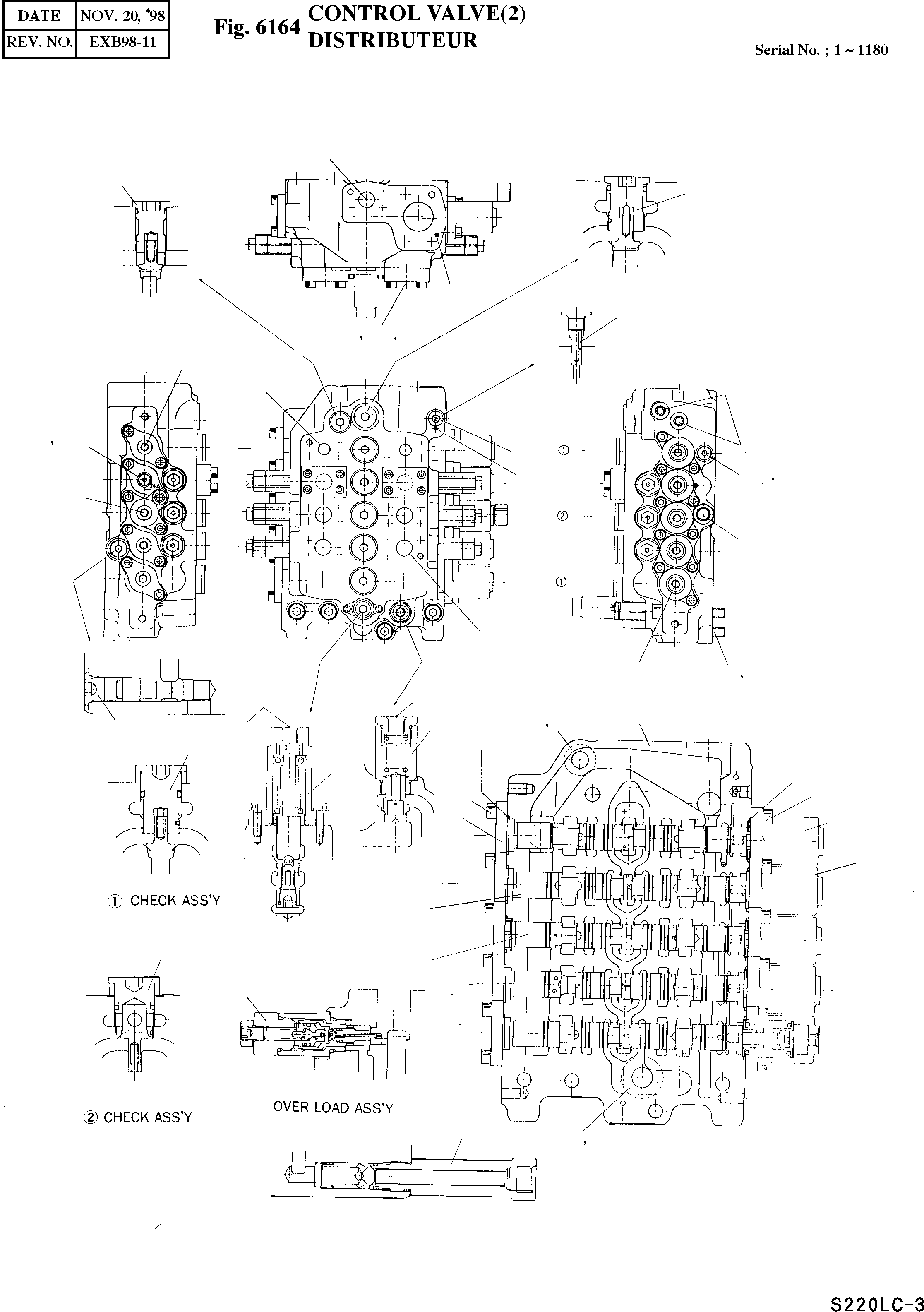 Other: DOOSAN-DAEWOO / SOLAR 220LC-III(S220lc-3) / CONTROL VALVE(2)(6164 : 6164)