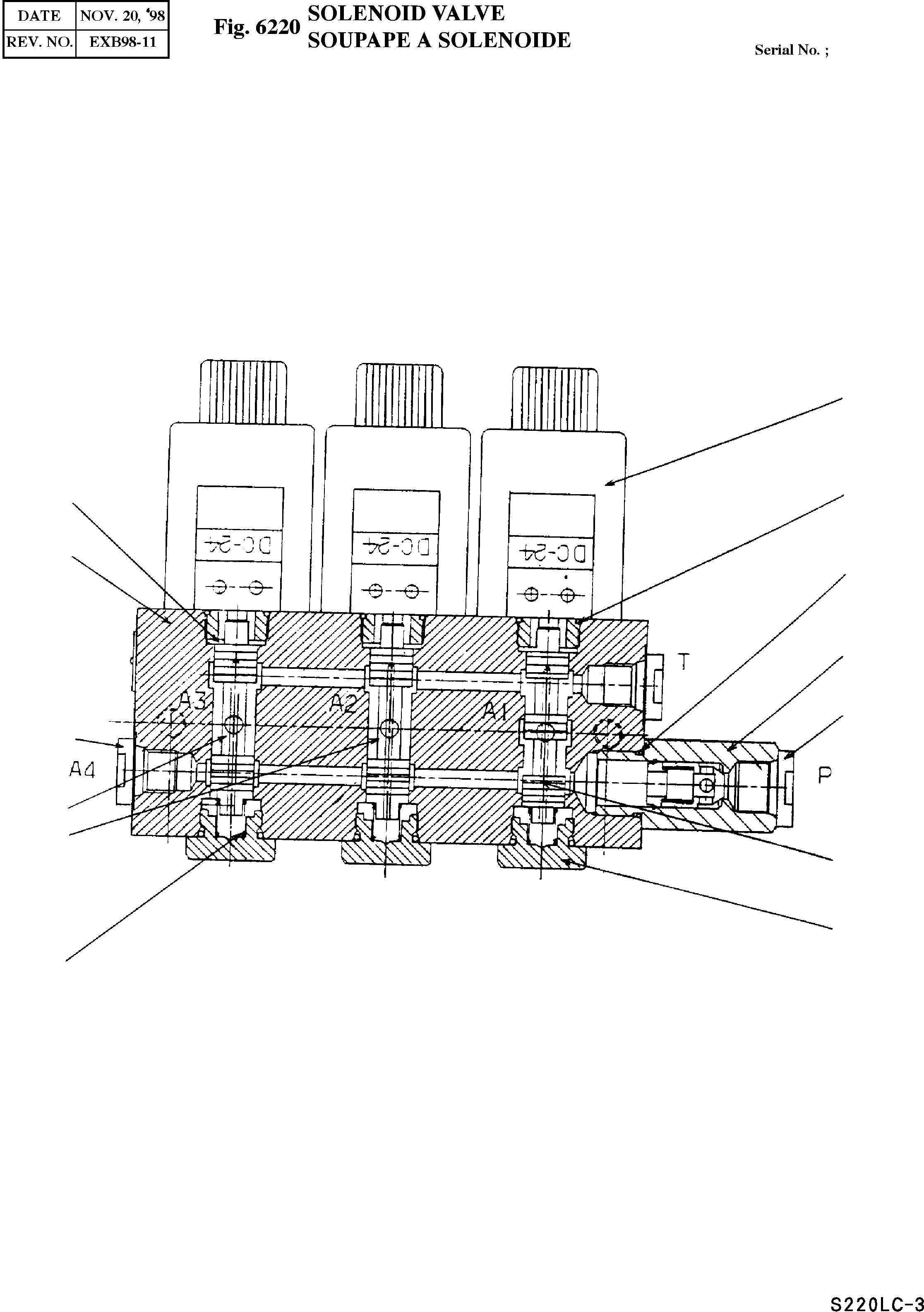 Other: DOOSAN-DAEWOO / SOLAR 220LC-III(S220lc-3) / SOLENOID VALVE(6220 : 6220)