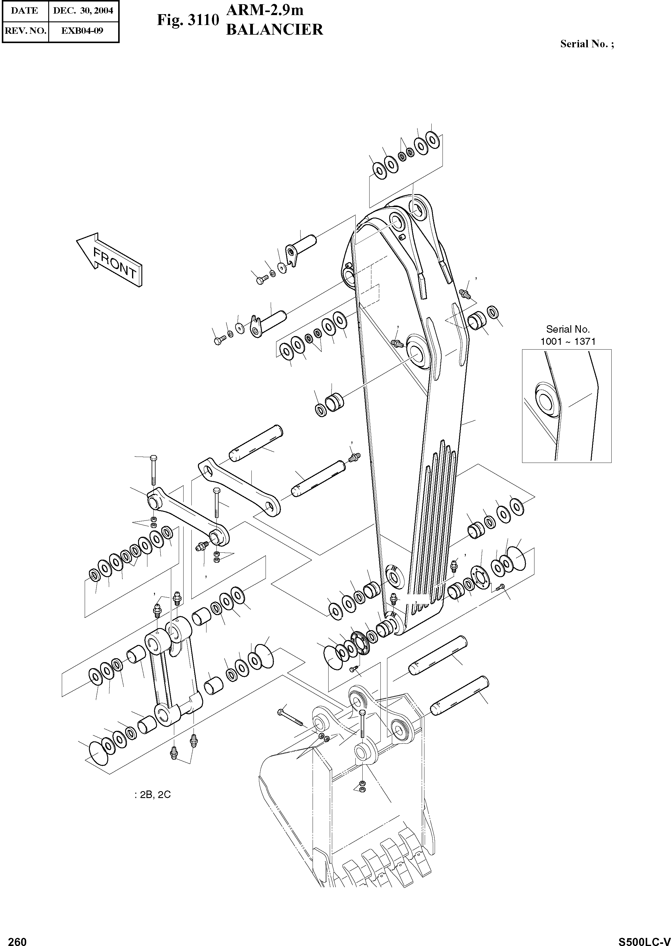 Other: DOOSAN-DAEWOO / SOLAR 500LC-V(S500LC-V) / ARM-2.9m(3110 : 3110)