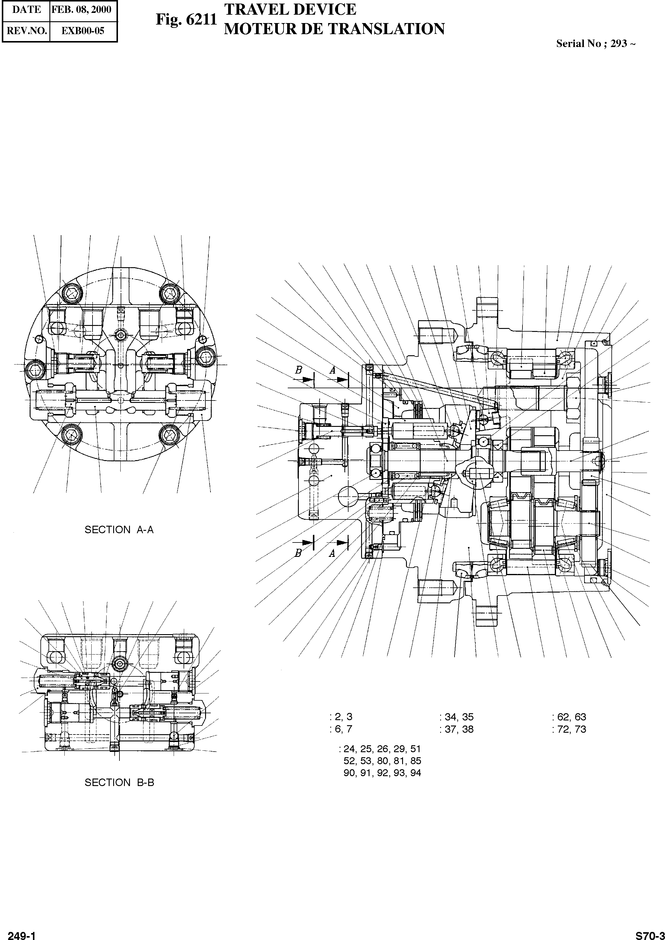 Other: DOOSAN-DAEWOO / SOLAR 70-III(S70-III) / TRAVEL DEVICE(6211 : 6211)