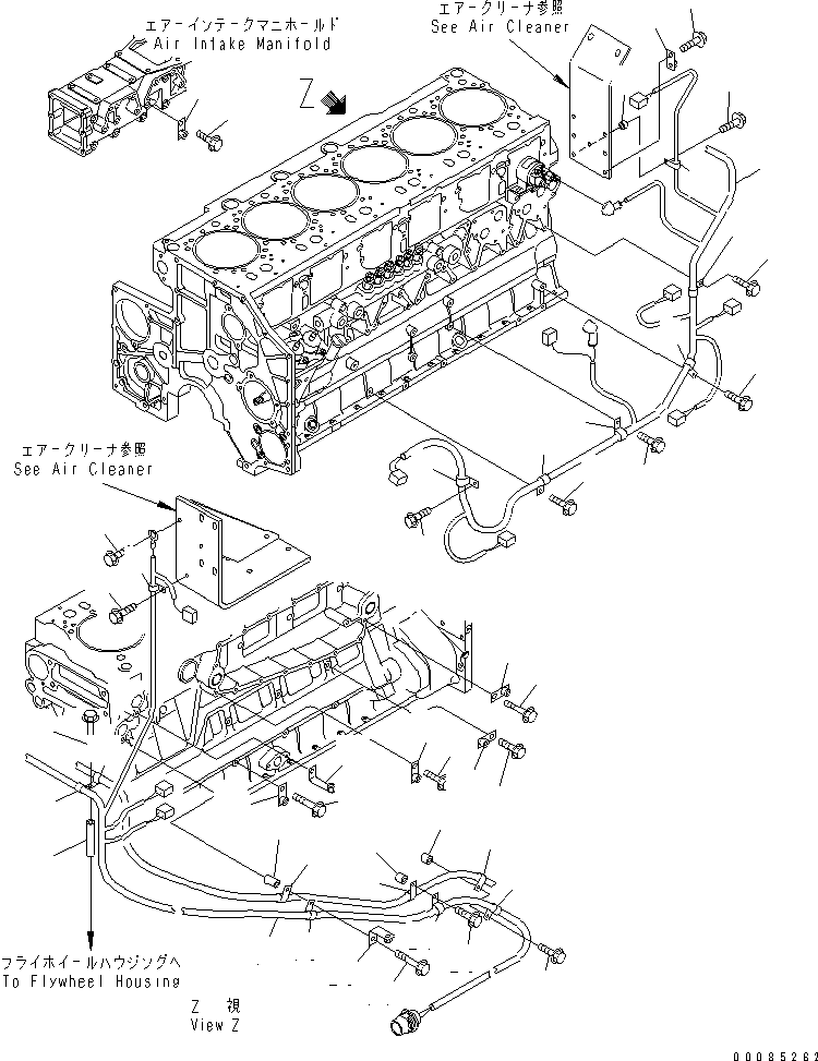 Engines Komatsu / SA6D140E-3 S/N .-UP(SA6D140E) / WIRING (3/3) SENSOR(030600 : A6810-C4E8)