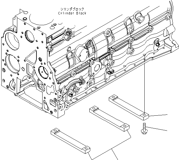 Engines Komatsu / SAA6D107E-1B-W S/N 30919040-UP(SAA107B1) / CYLINDER BLOCK PLATE(030180 : A2010-01B5)